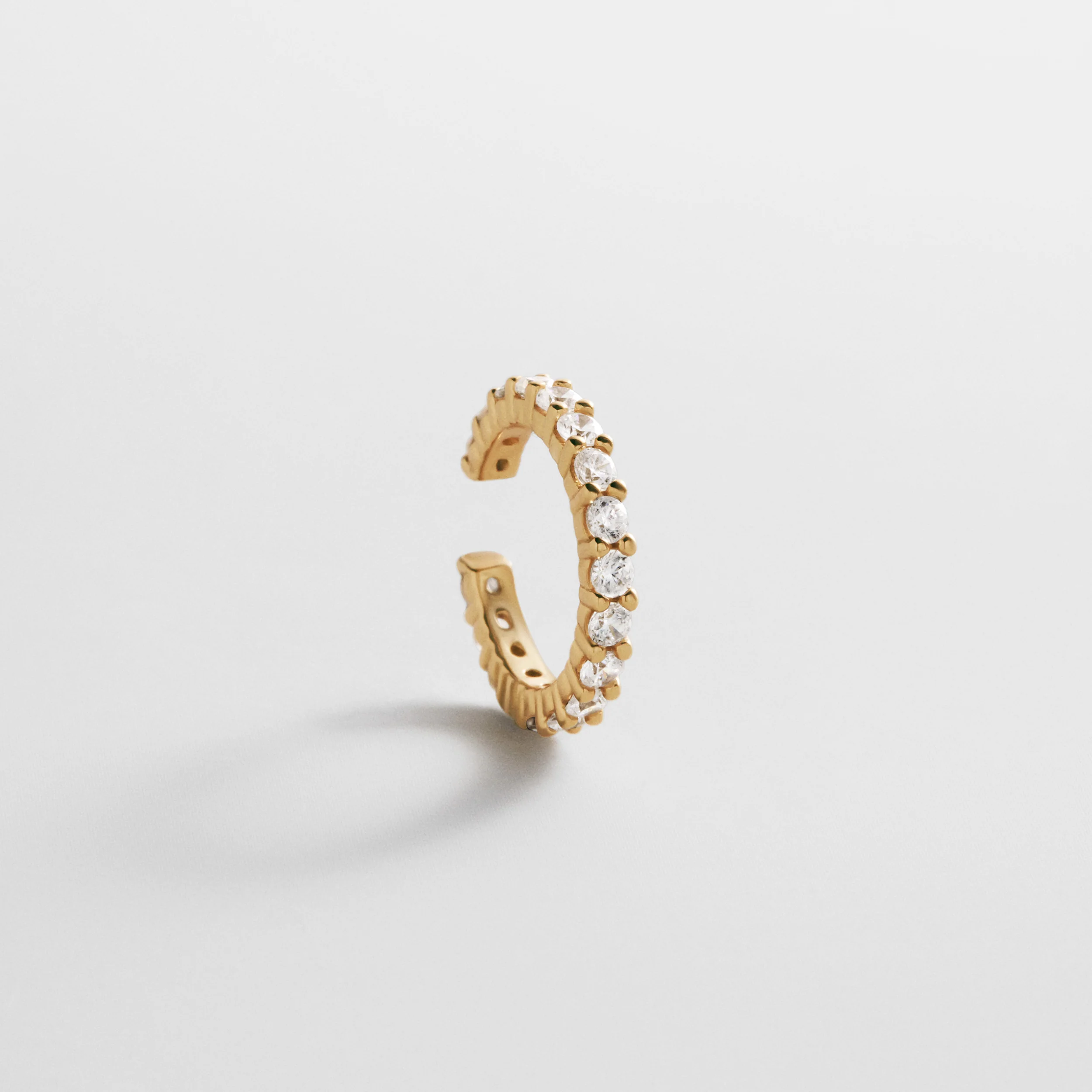 Leidy 18K Gold Ear Cuff - Gold/Pavé