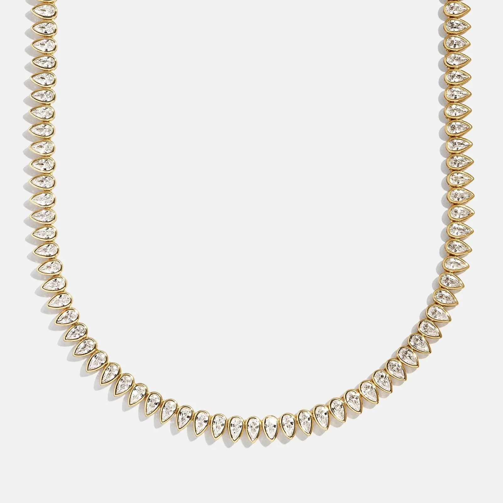 Julia 14K Gold Adjustable Tennis Necklace - Gold/Pavé