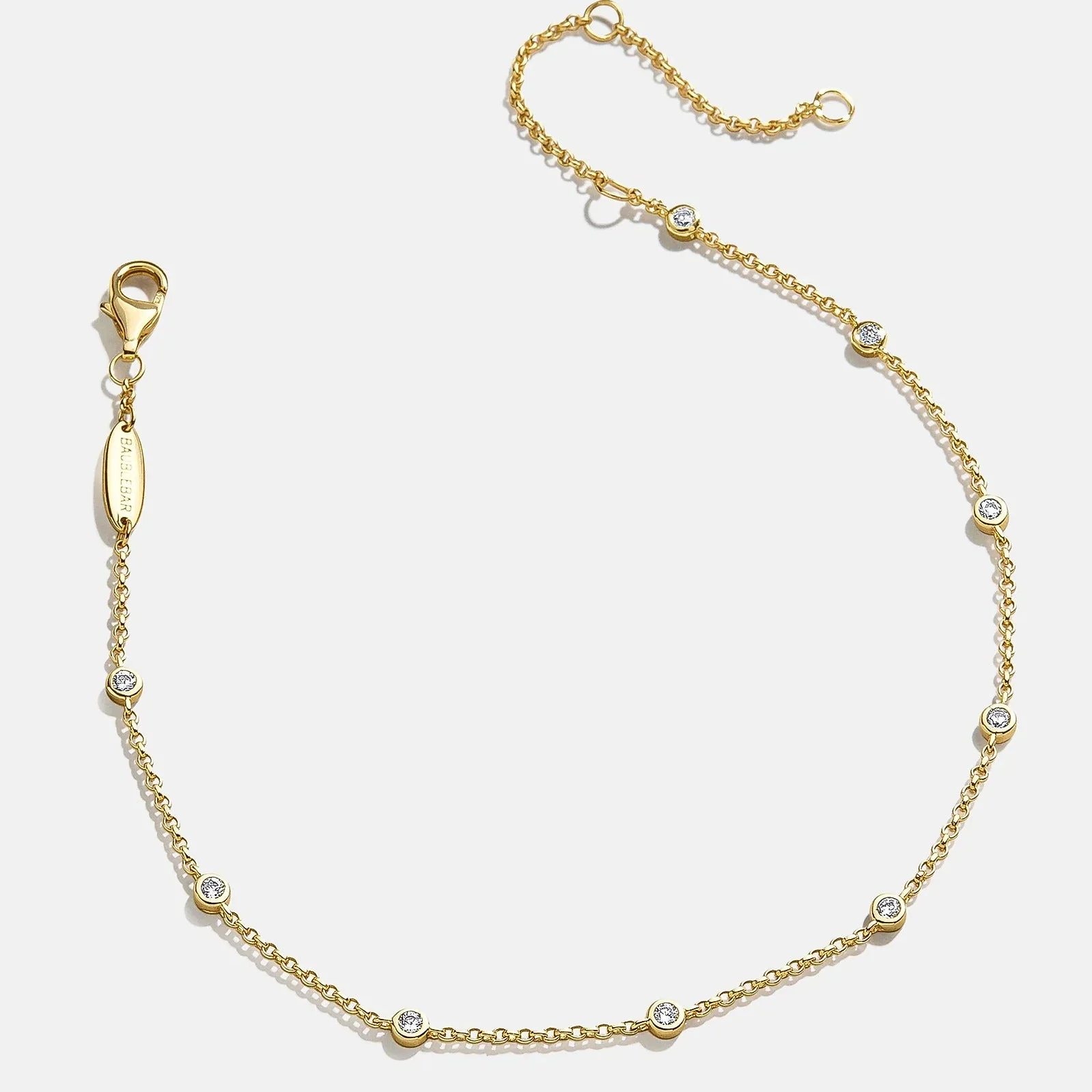 Yasmine 18K Gold Anklet - Gold/Pavé