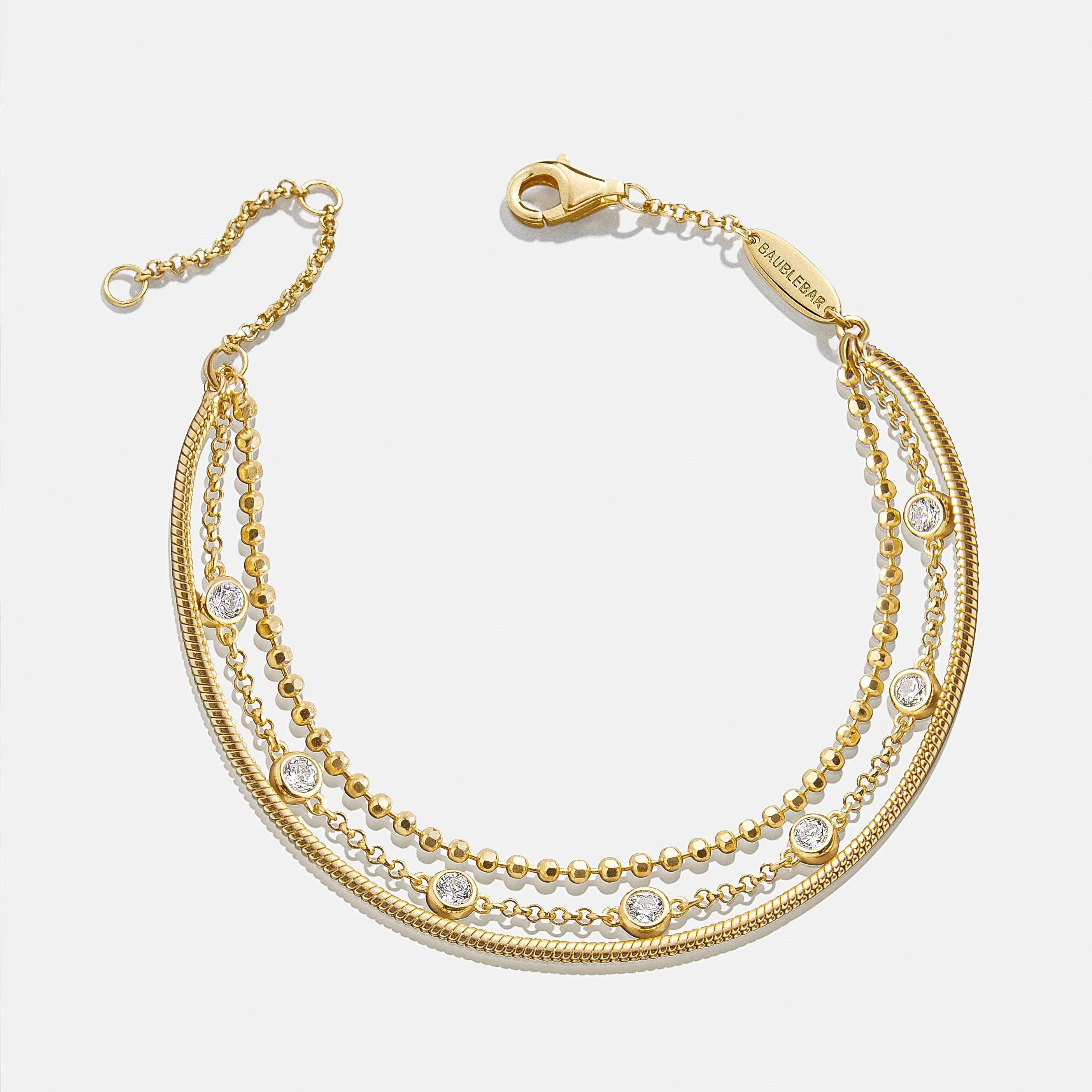 Skye 18K Gold Layered Bracelet - Skye 18K Gold Layered Bracelet