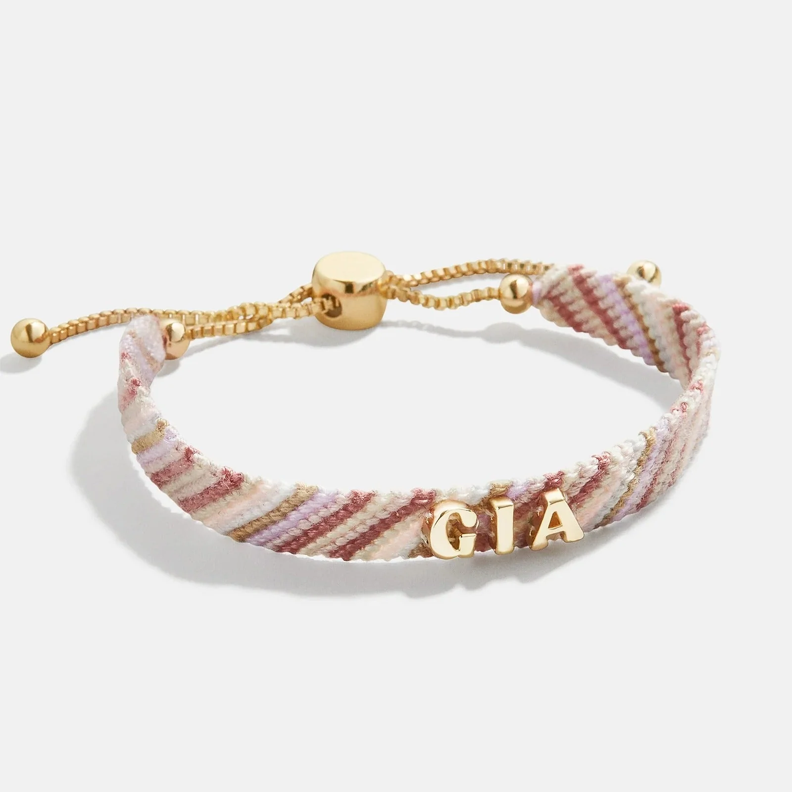 Woven Kids' Custom Friendship Bracelet - Pink Ombre Stripe