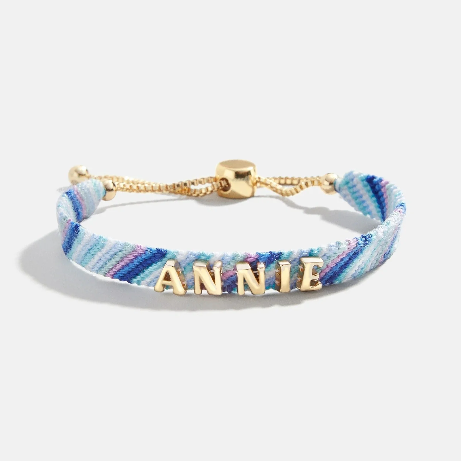 Woven Kids' Custom Friendship Bracelet - Blue Ombre Stripe