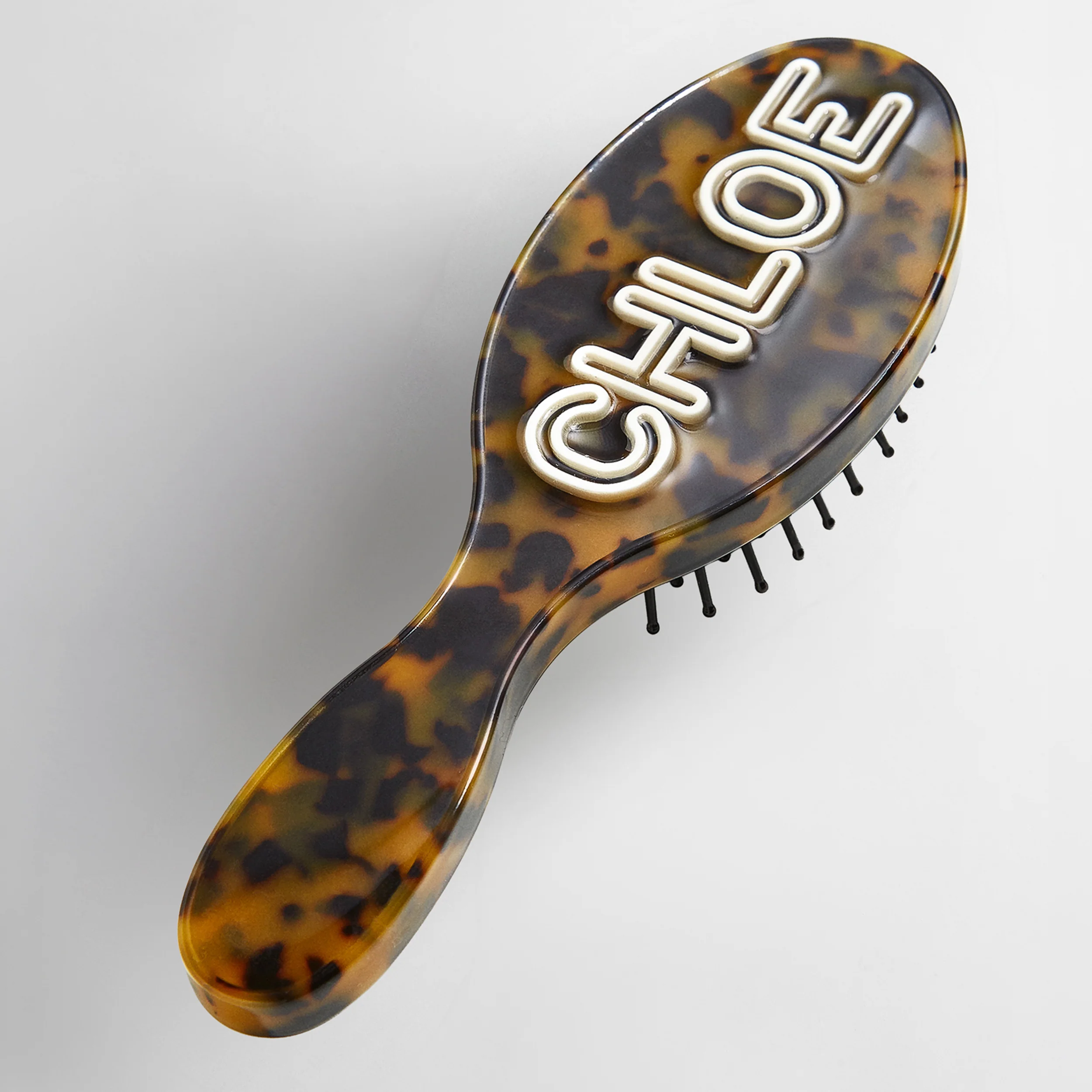Mini Fine Line Custom Hair Brush - Tortoise/White