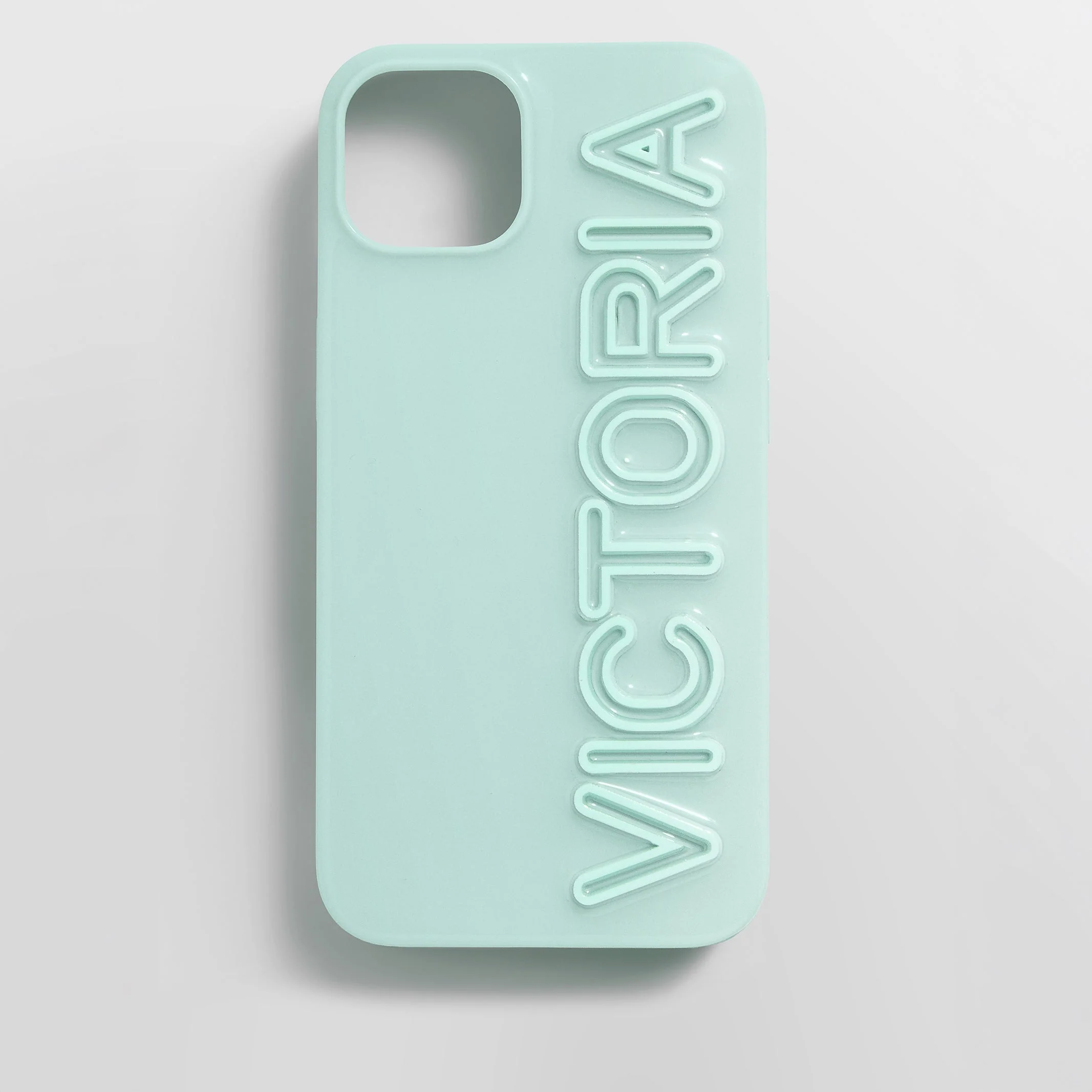 Fine Line Custom iPhone Case - Mint Green/Mint Green
