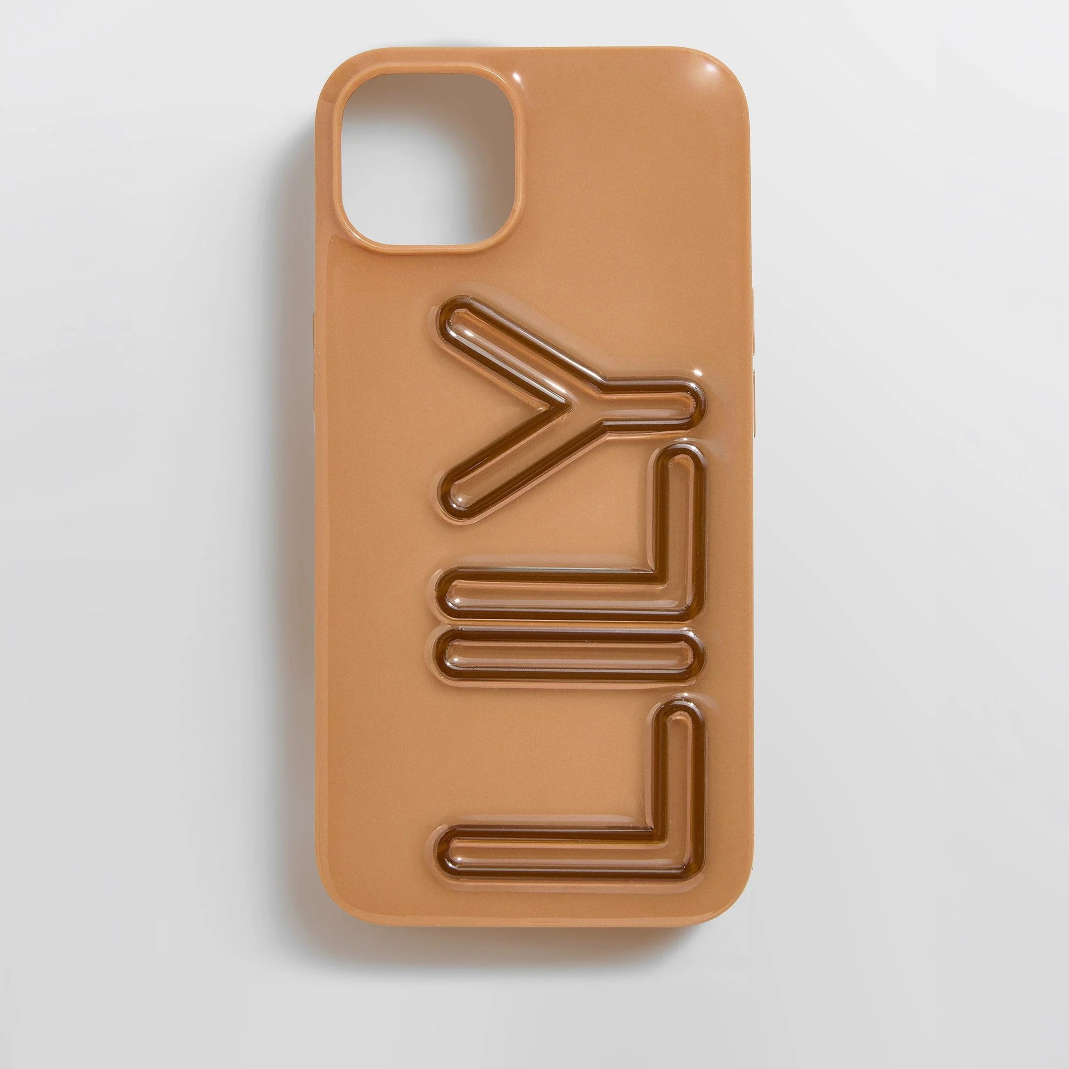 Fine Line Custom iPhone Case - Light Brown/Dark Brown