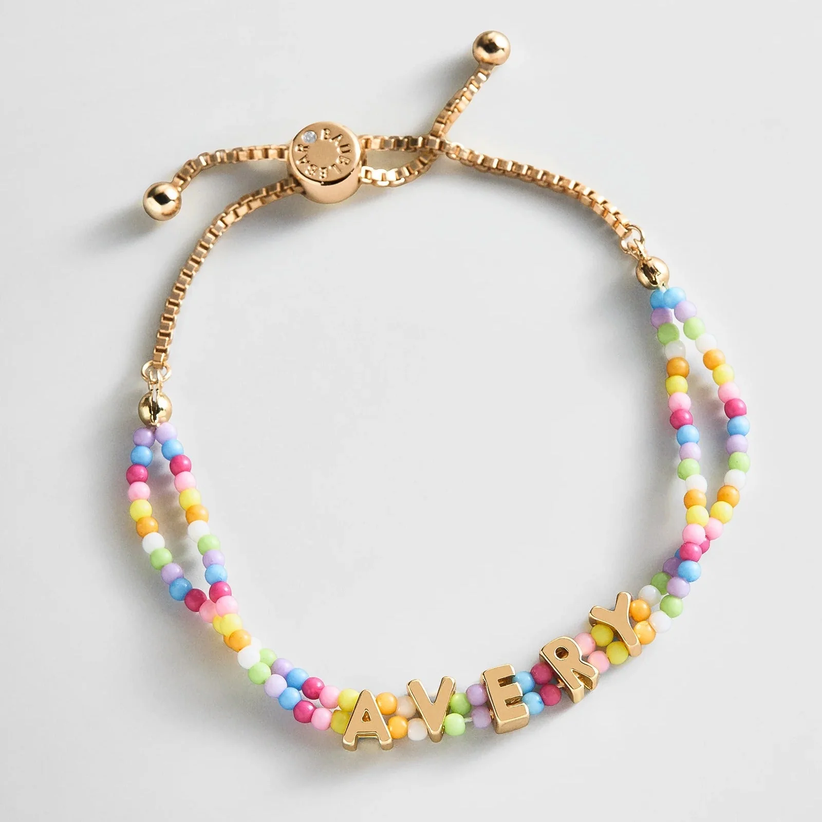 Bead Mine Kids' Custom Name Bracelet - Light Multi