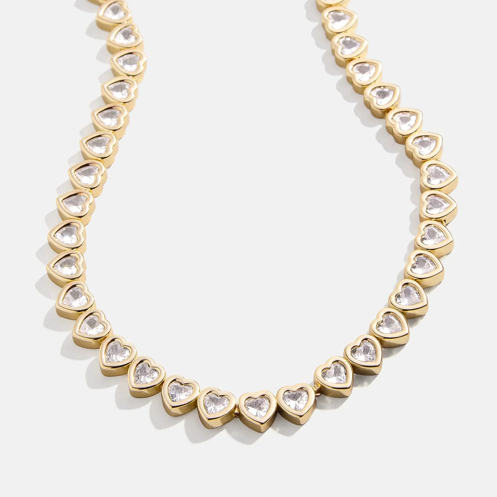 Haley Tennis Necklace - Gold/Pavé