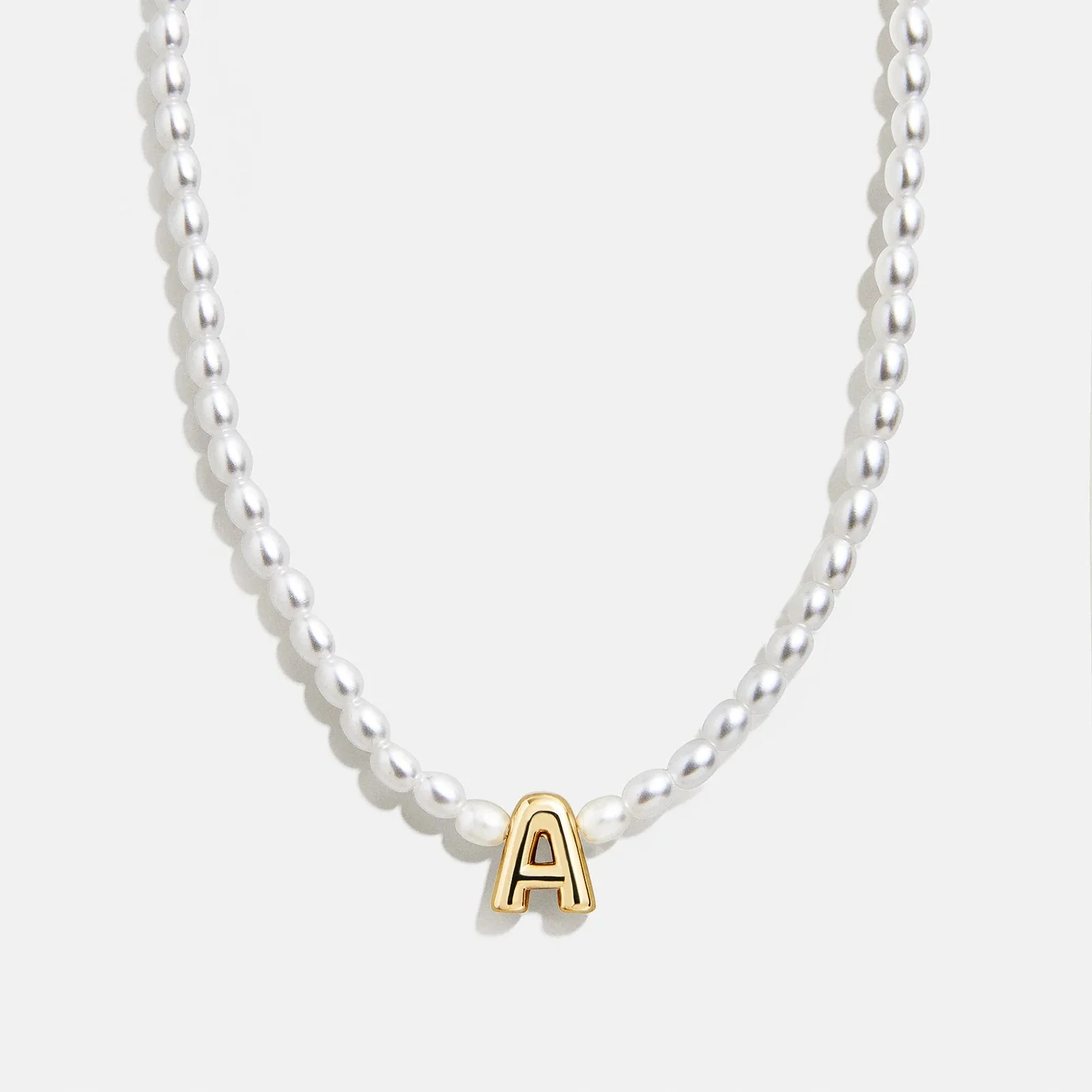 Playful Pearls Kids' Initial Necklace - Gold/Pearl