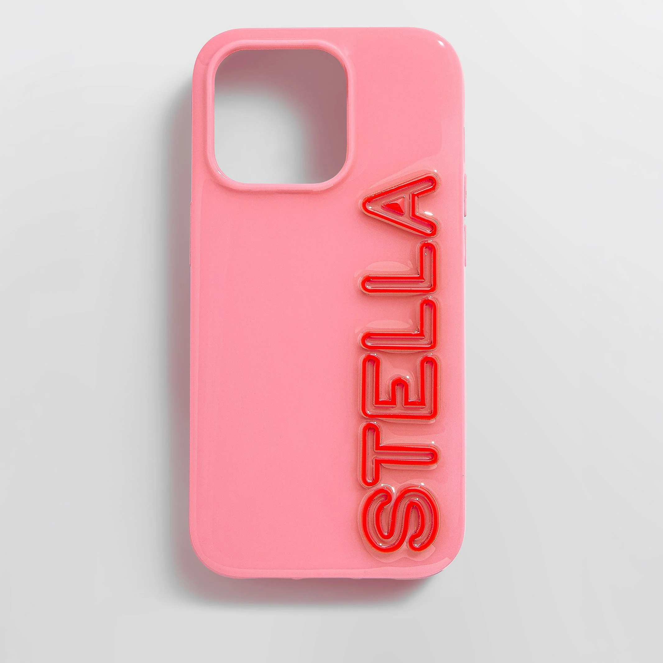 Fine Line Custom iPhone Case - Pink/Red