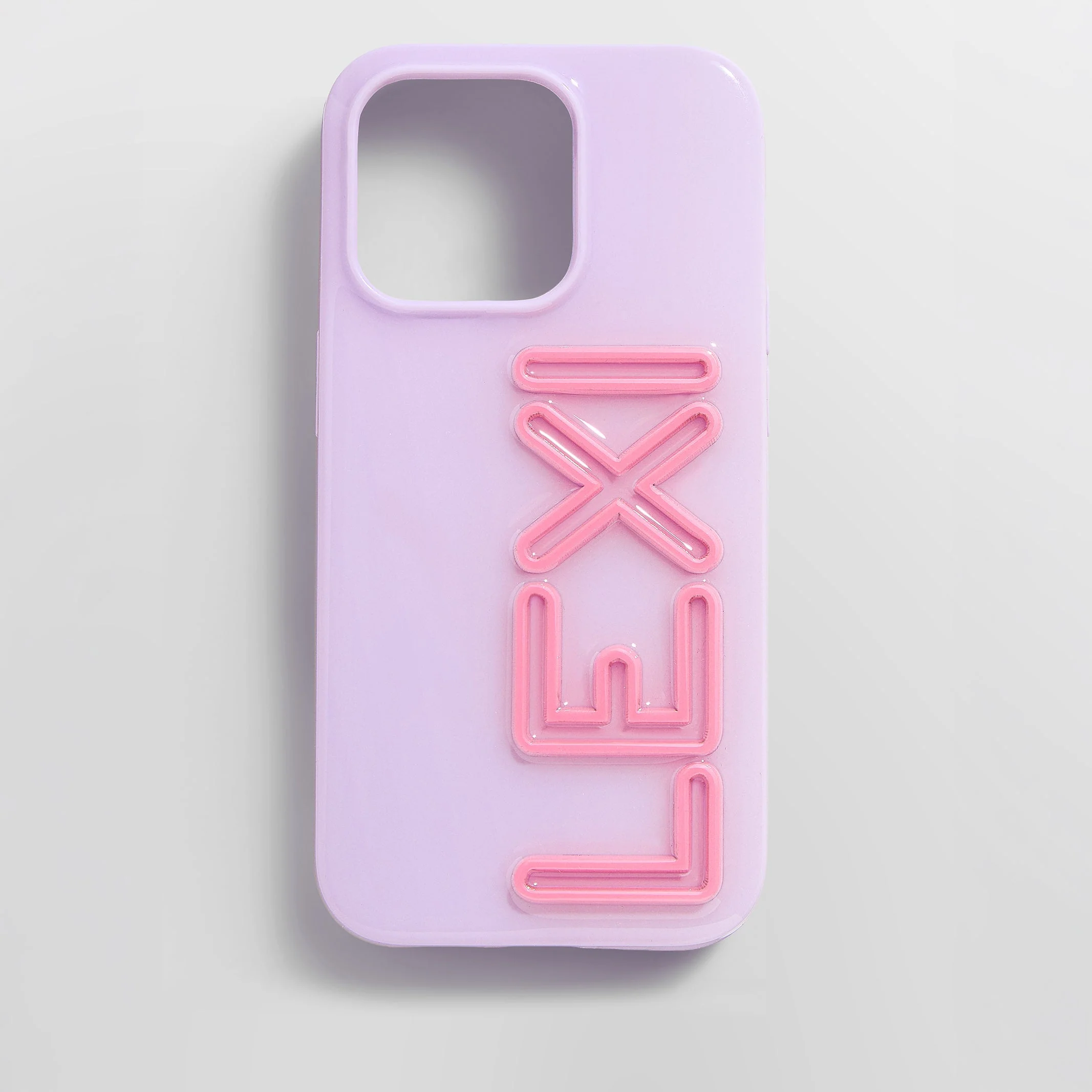Fine Line Custom iPhone Case - Lavender/Pink