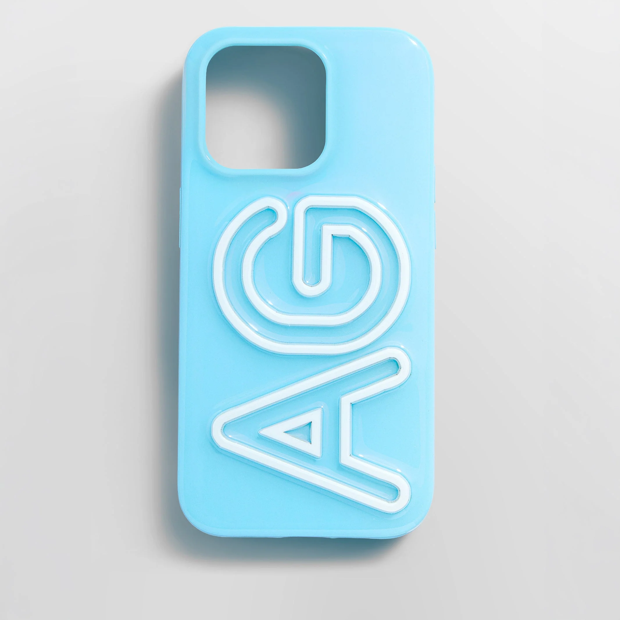 Fine Line Custom iPhone Case - Light Blue/White
