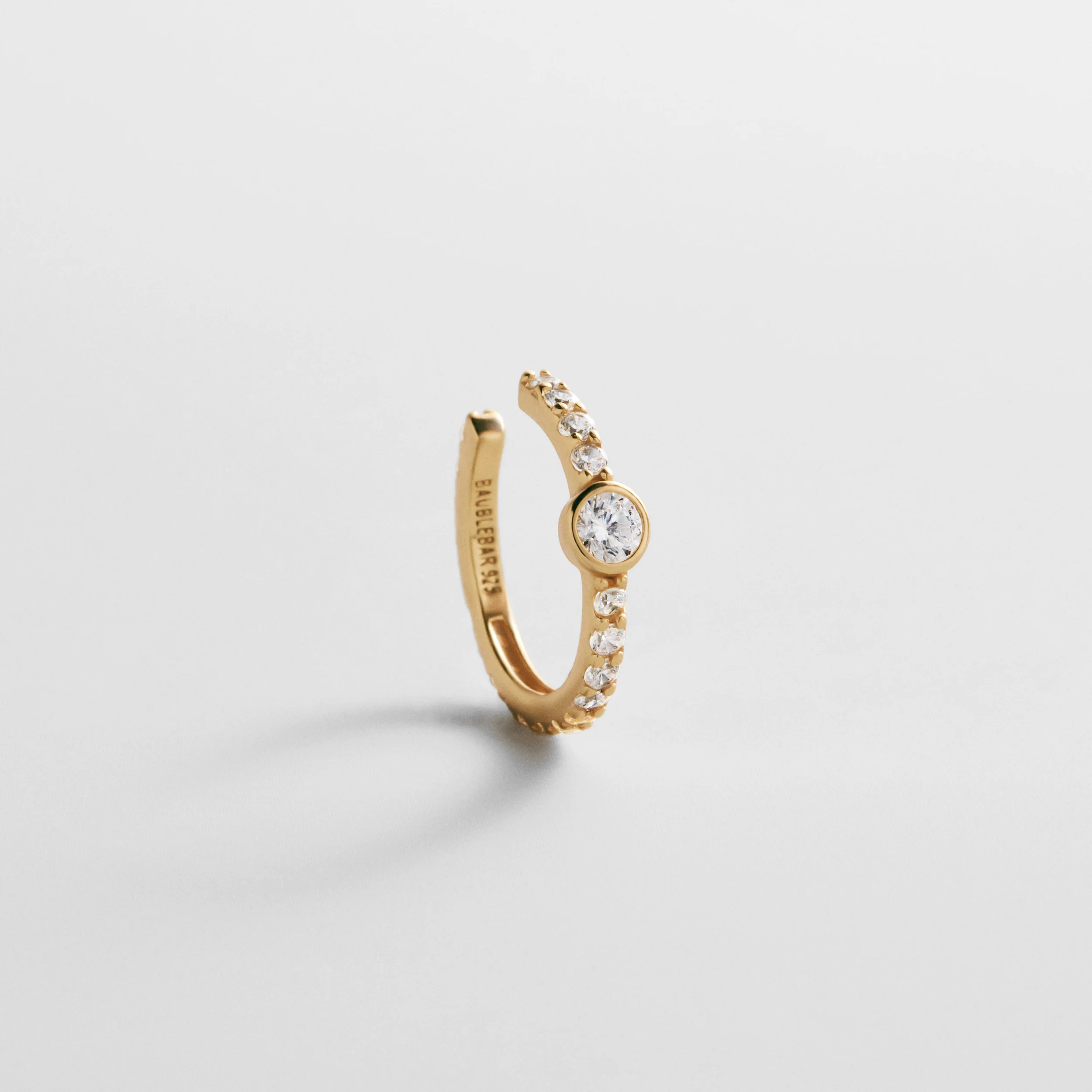 Dani 18K Gold Ear Cuff - Gold/Pavé