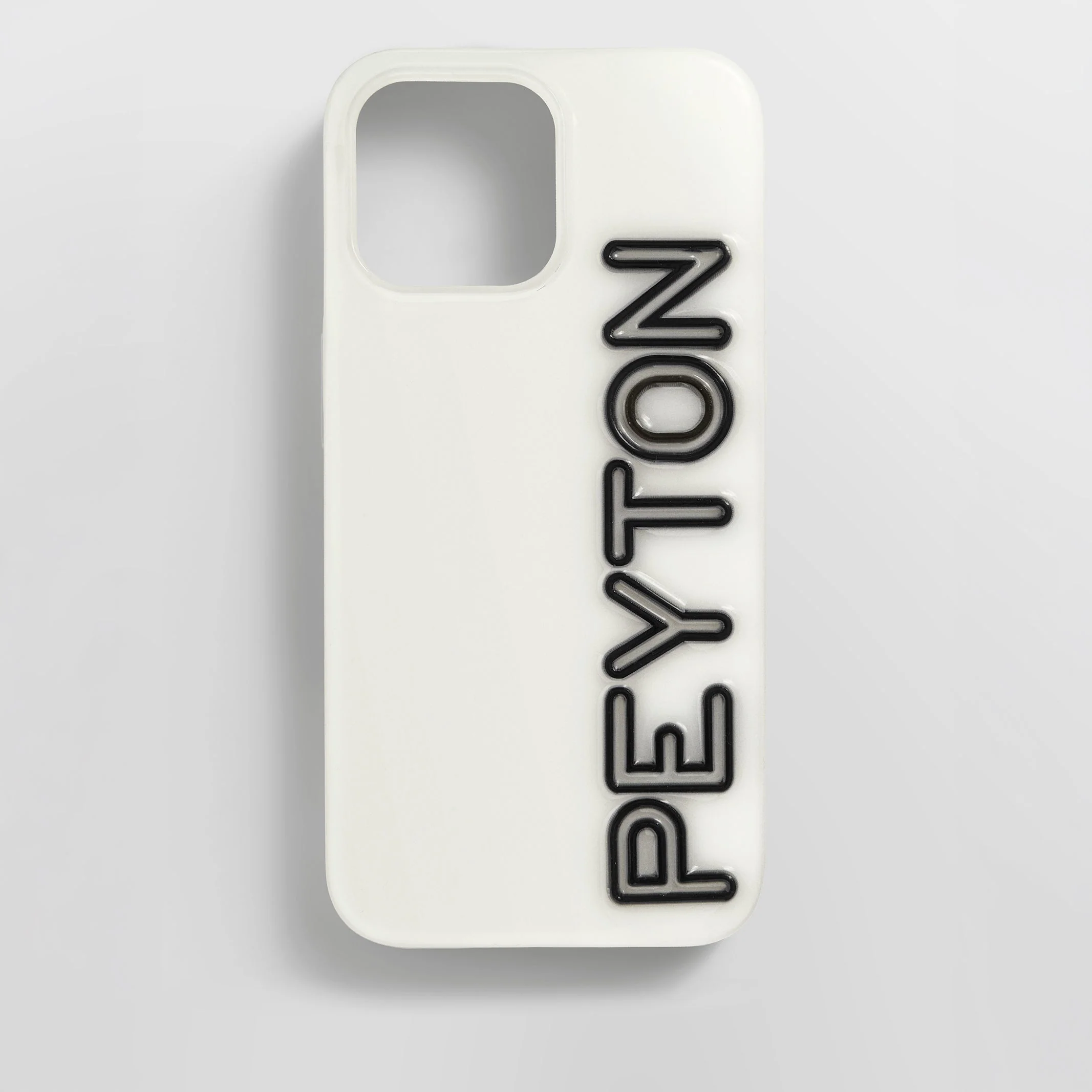 Fine Line Custom iPhone Case - White/Black