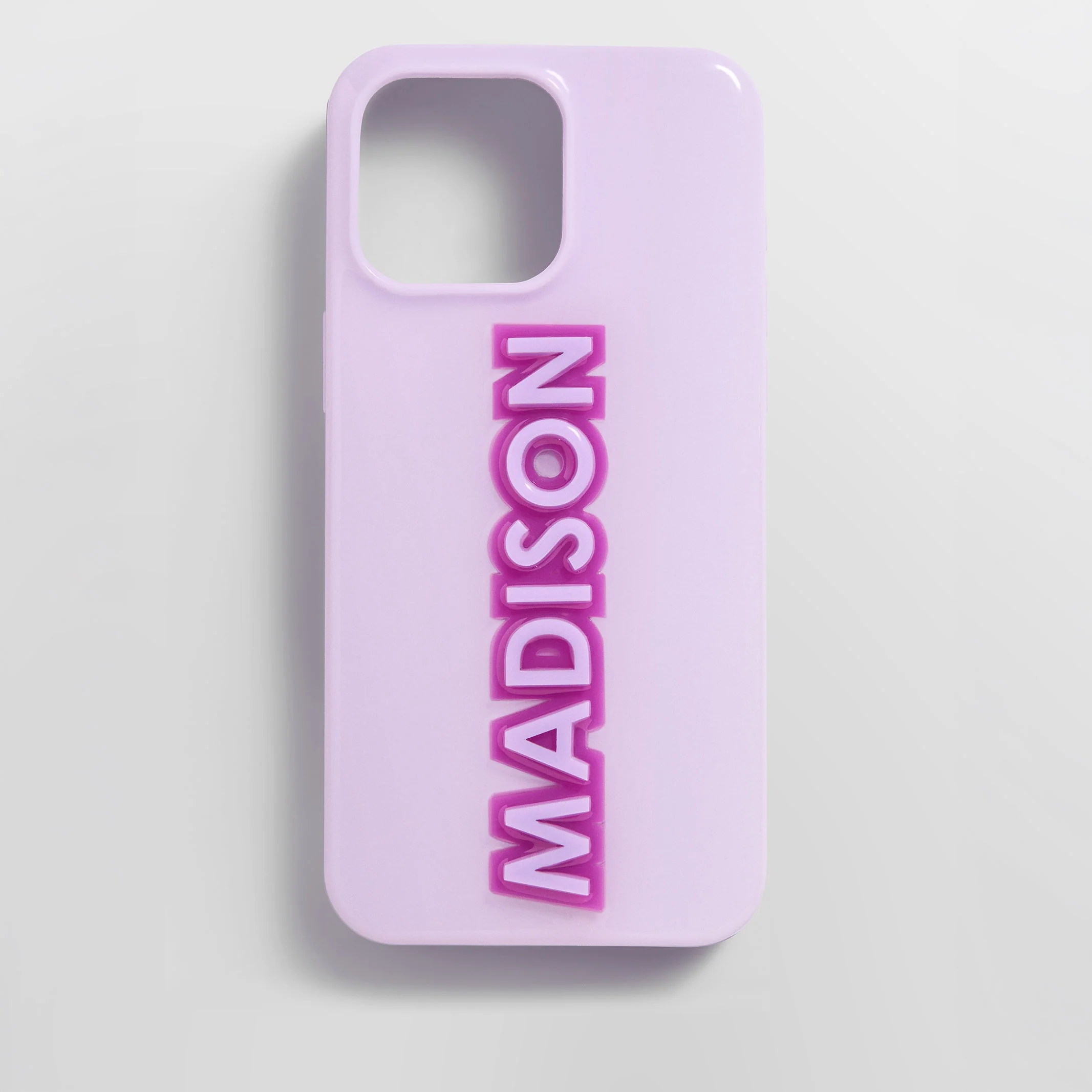 Block Font Custom iPhone Case - Lavender/Purple