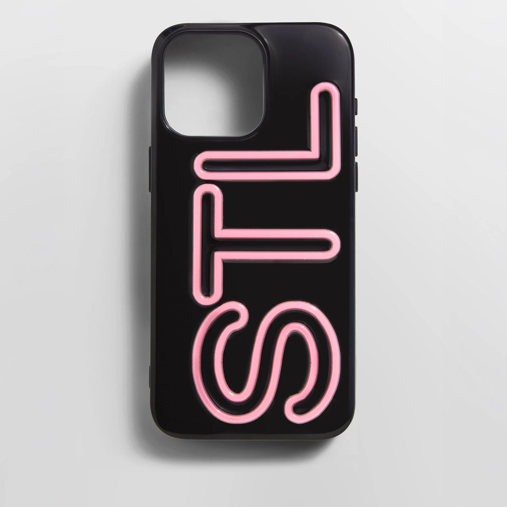 Fine Line Custom iPhone Case - Black/Pink