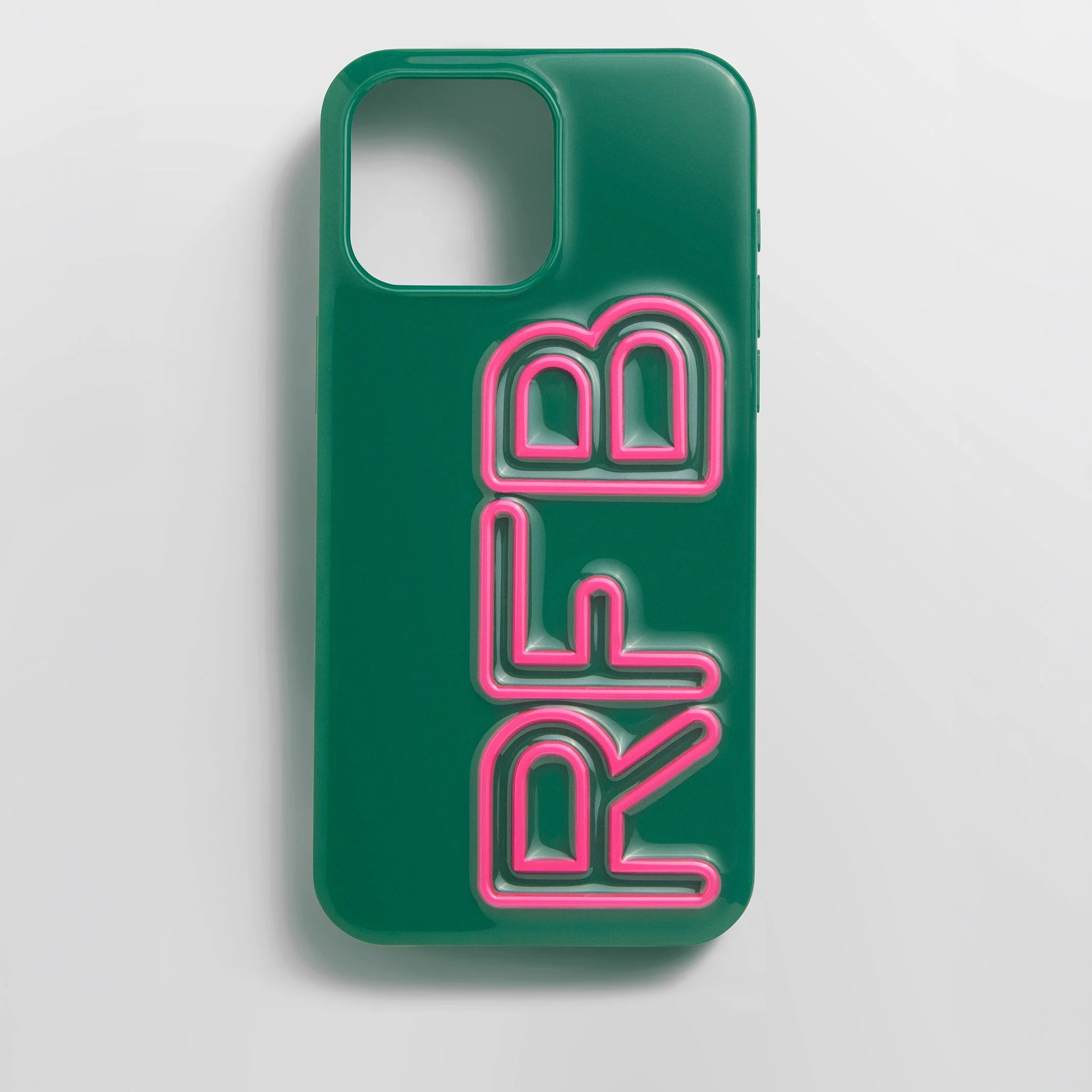 Fine Line Custom IPhone Case - Green/Hot Pink