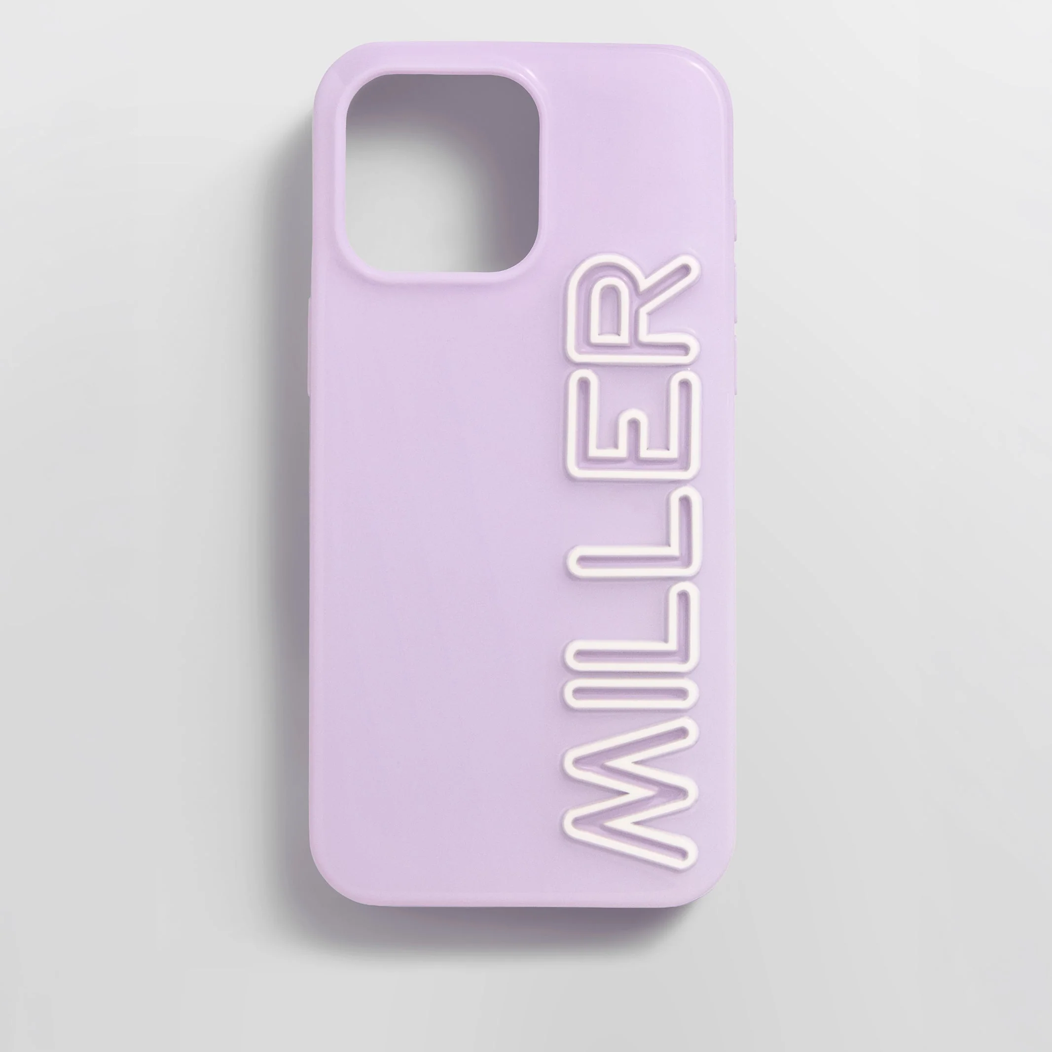 Fine Line Custom iPhone Case - Lavender/White