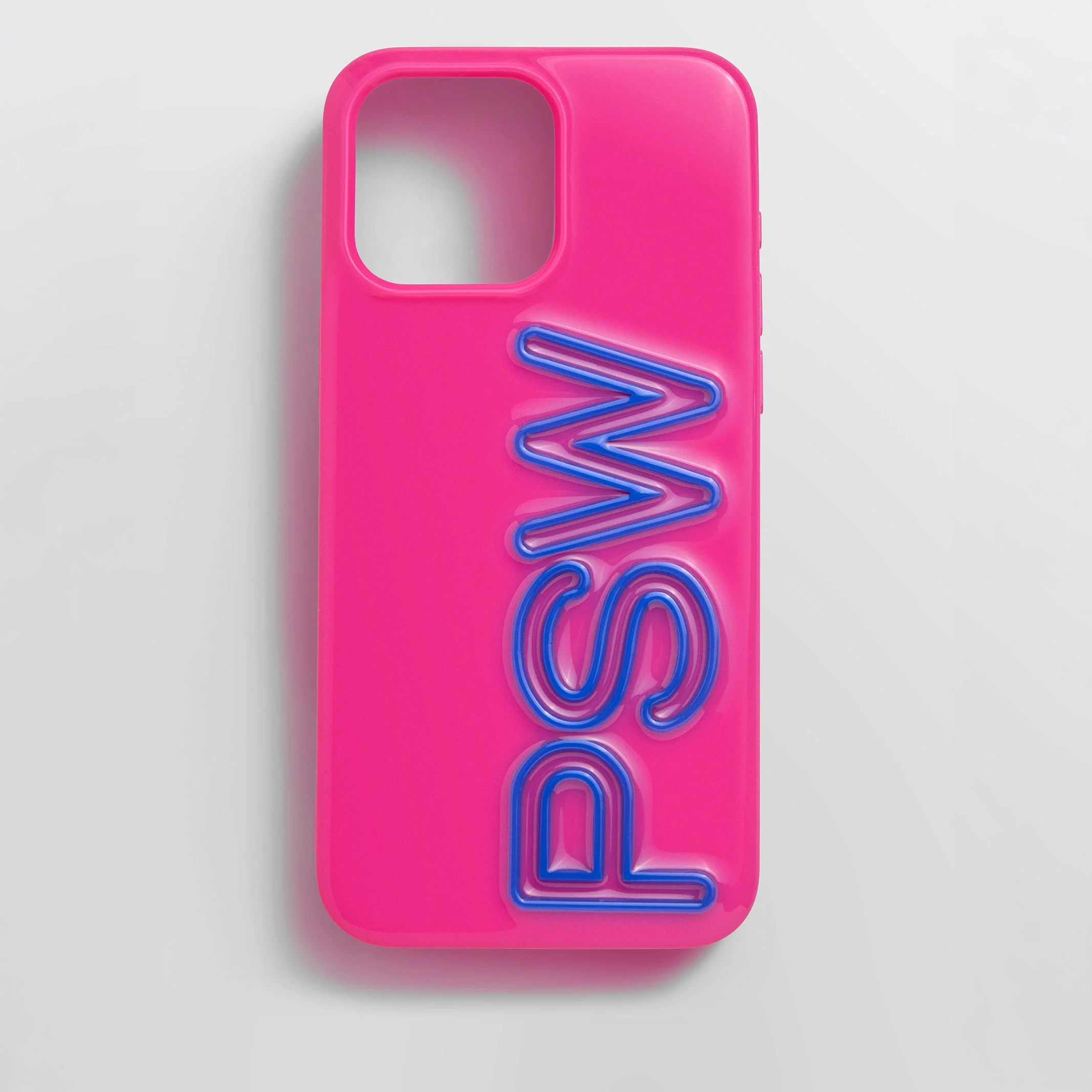 Fine Line Custom iPhone Case - Neon Pink/Cobalt Blue