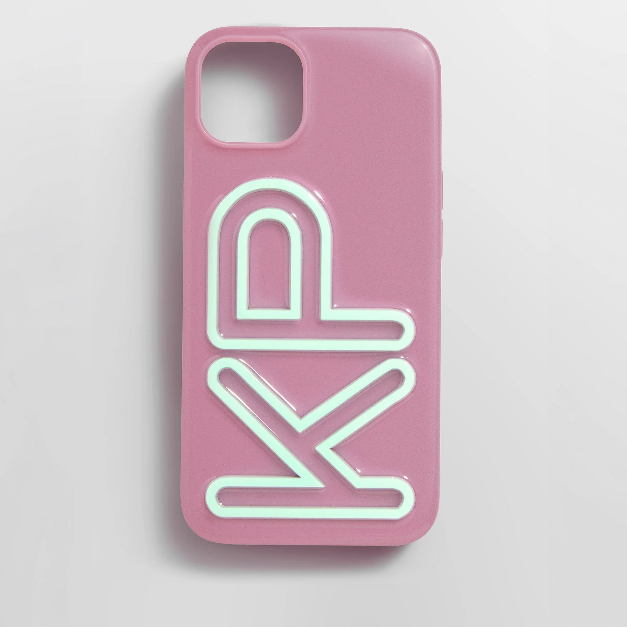 Fine Line Custom iPhone Case - Mauve/Mint Green