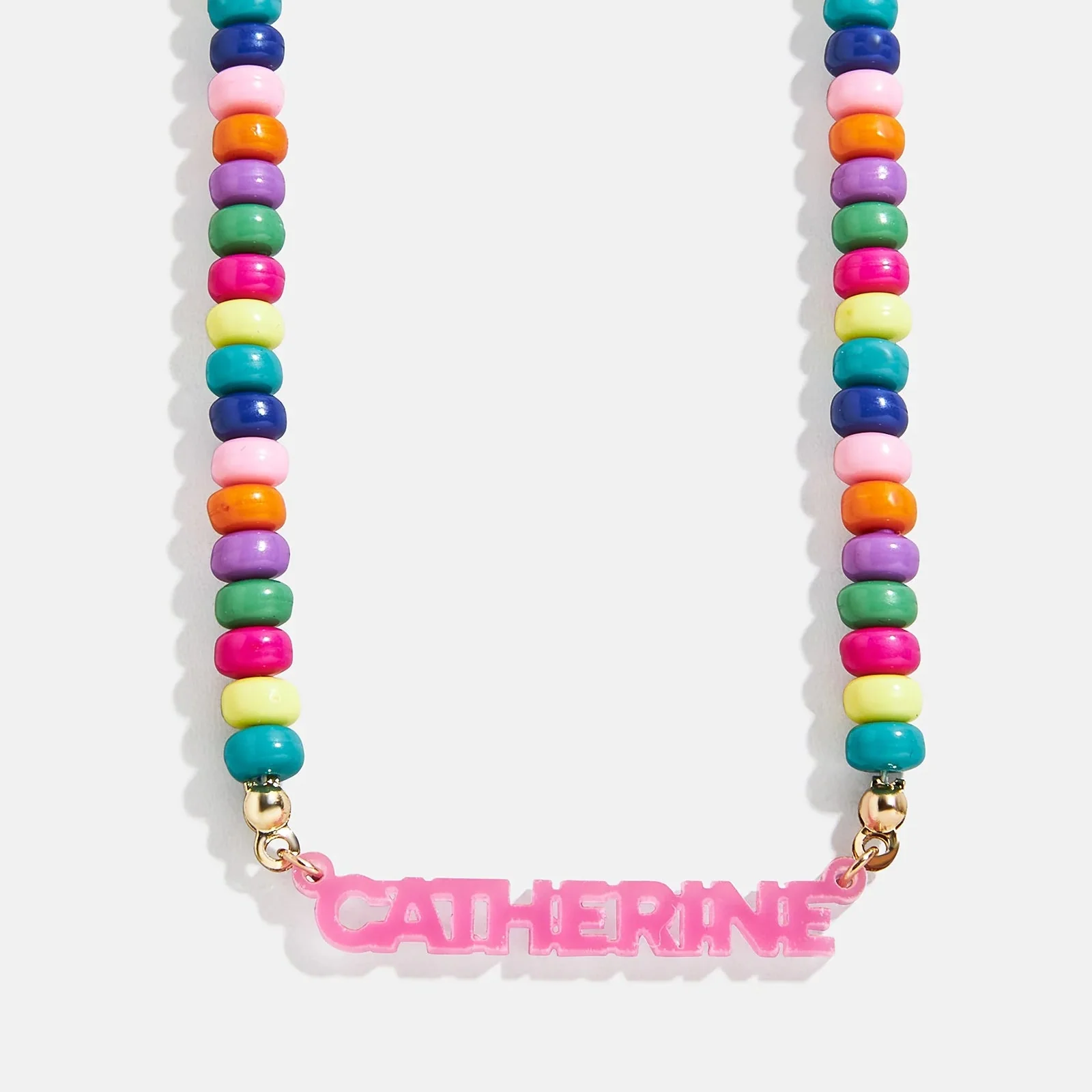 Beaded Kids' Custom Nameplate Necklace - Multi