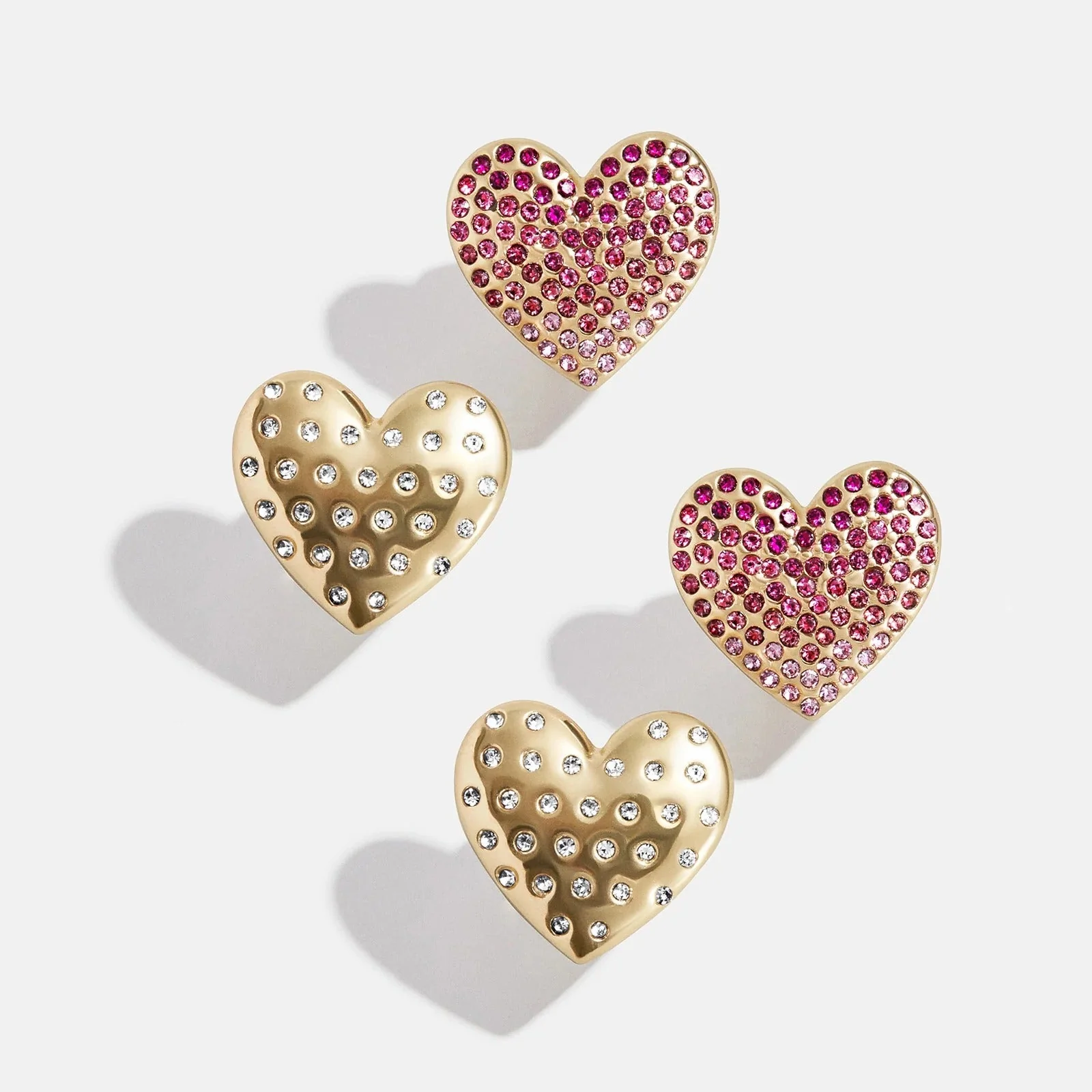 Heart To Heart Kids' Clip-On Earring Set - Pavé Heart Stud