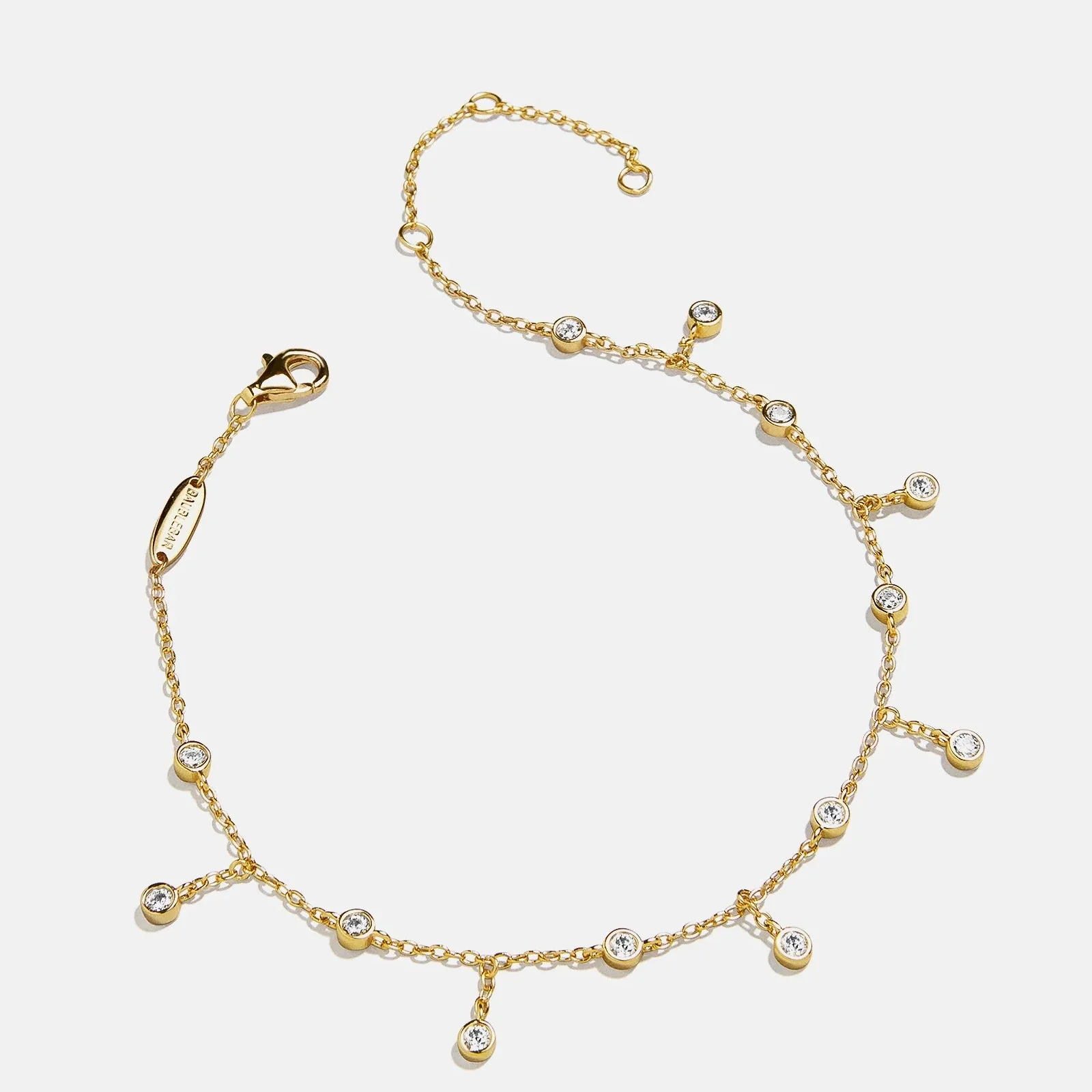 Leslie 18K Gold Anklet - Gold/Pavé
