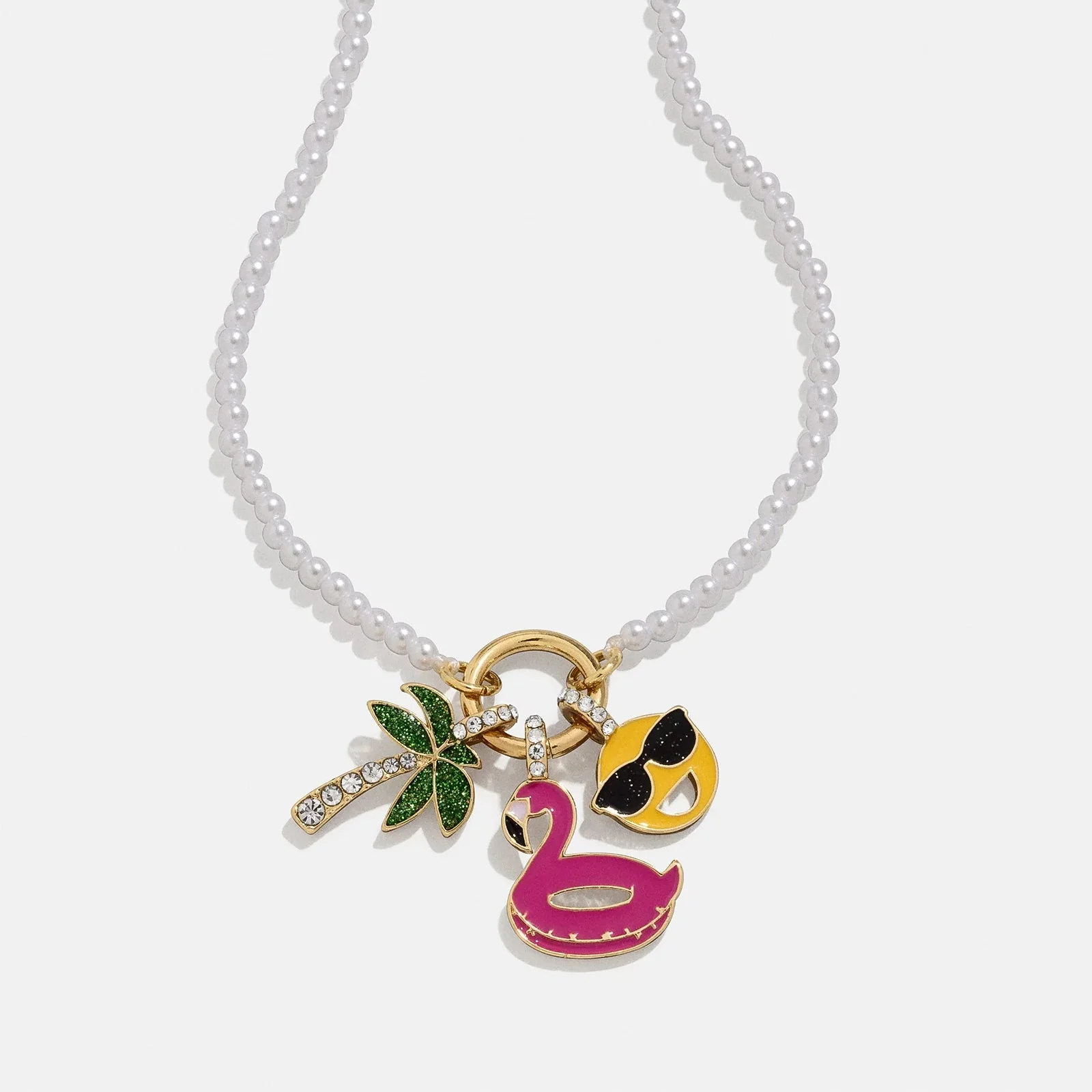 Vacation Mode Kids' Charm Necklace - Palm Tree