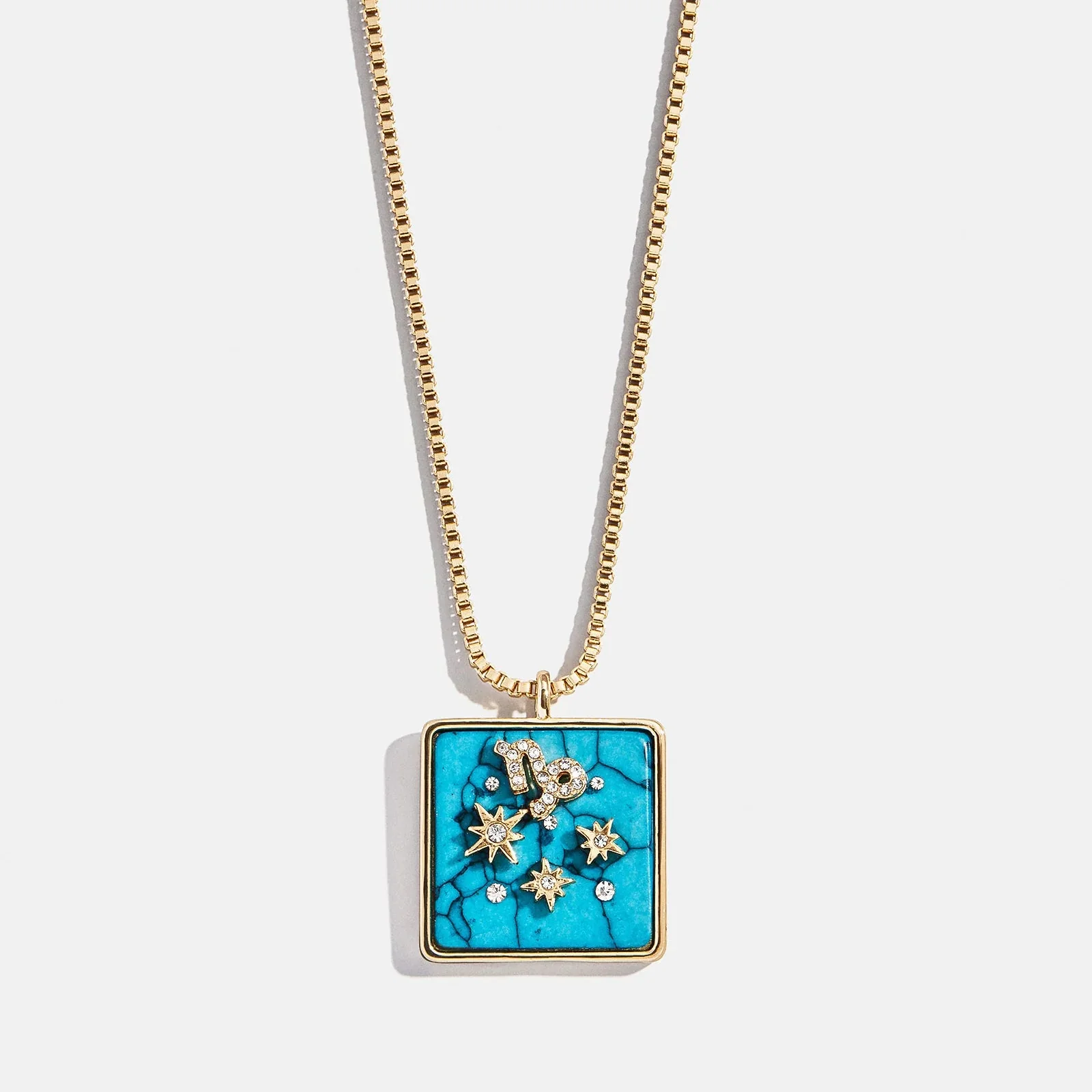 Semi-Precious Zodiac Pendant Necklace - Capricorn