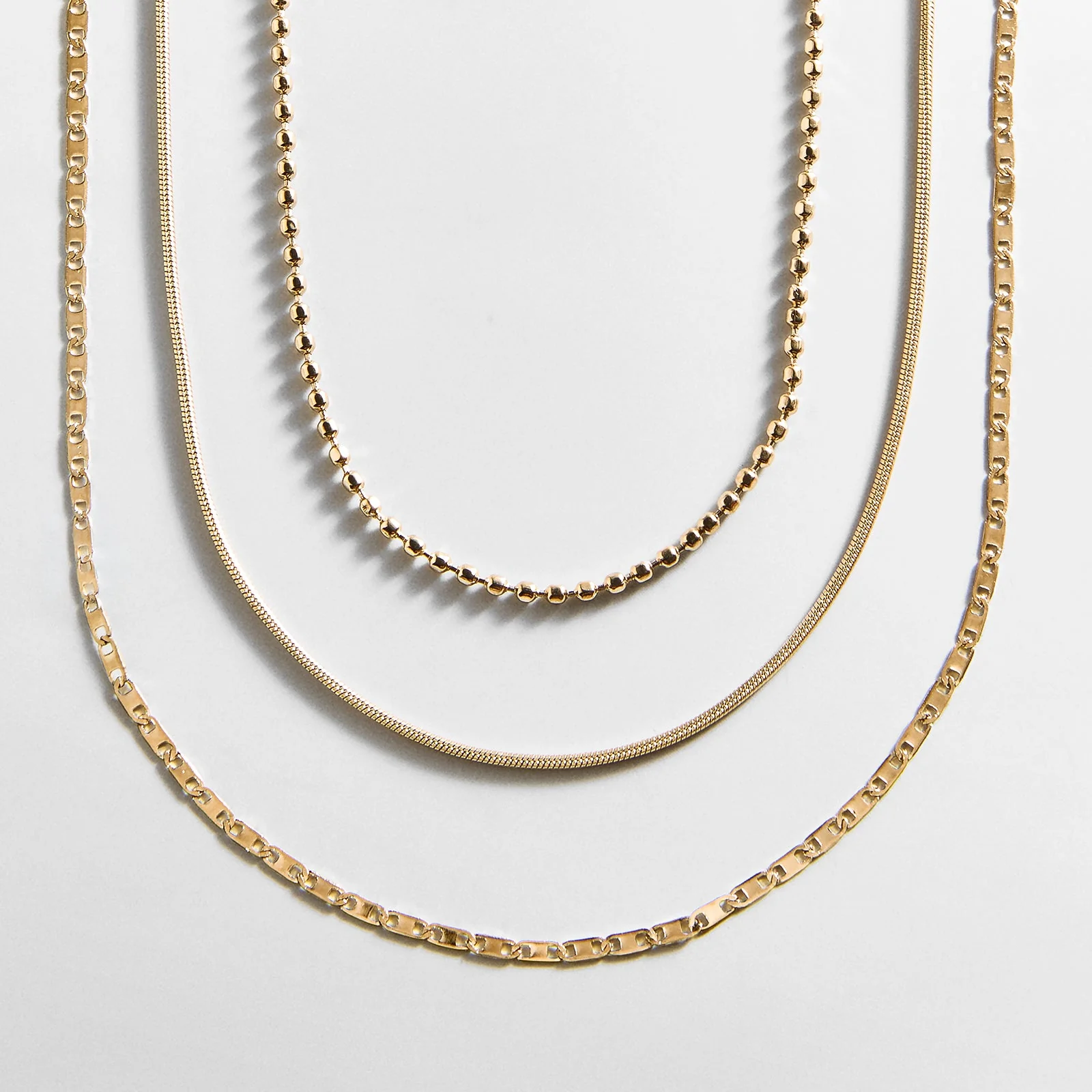 Anita Waterproof Necklace Set - Gold/Pavé