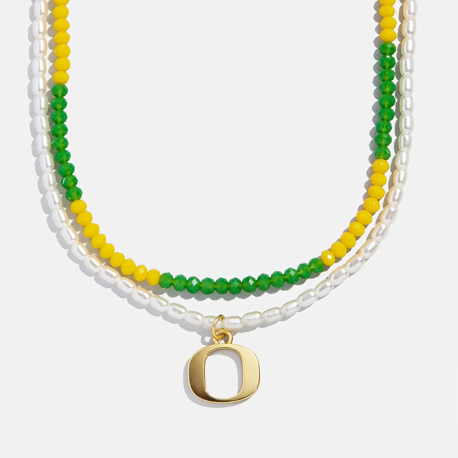 University of Oregon Logo Beaded Necklace Set - University of Oregon