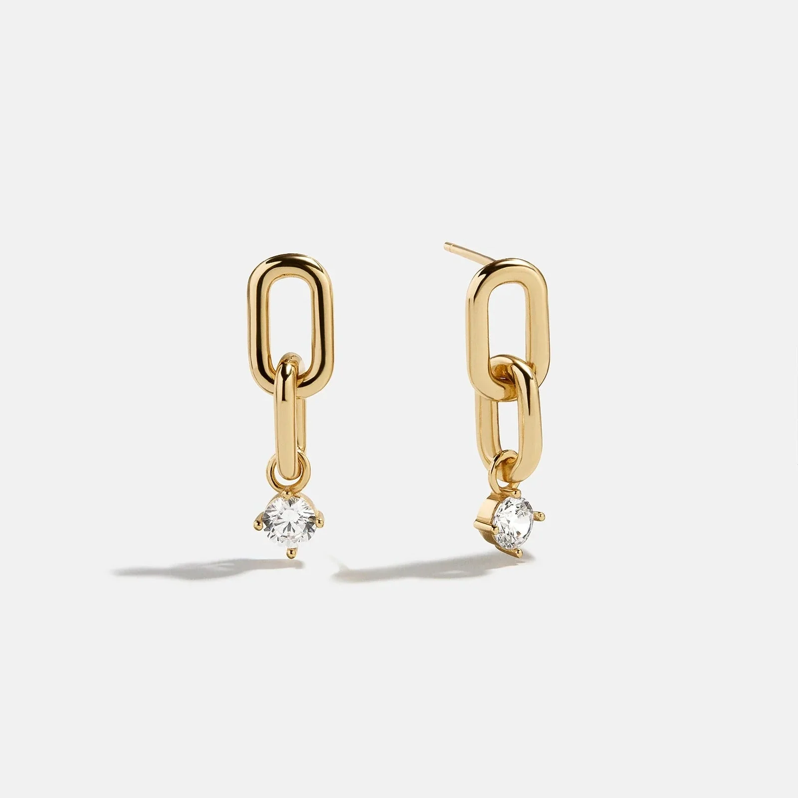 Heather 18K Gold Earrings - Gold/Pavé