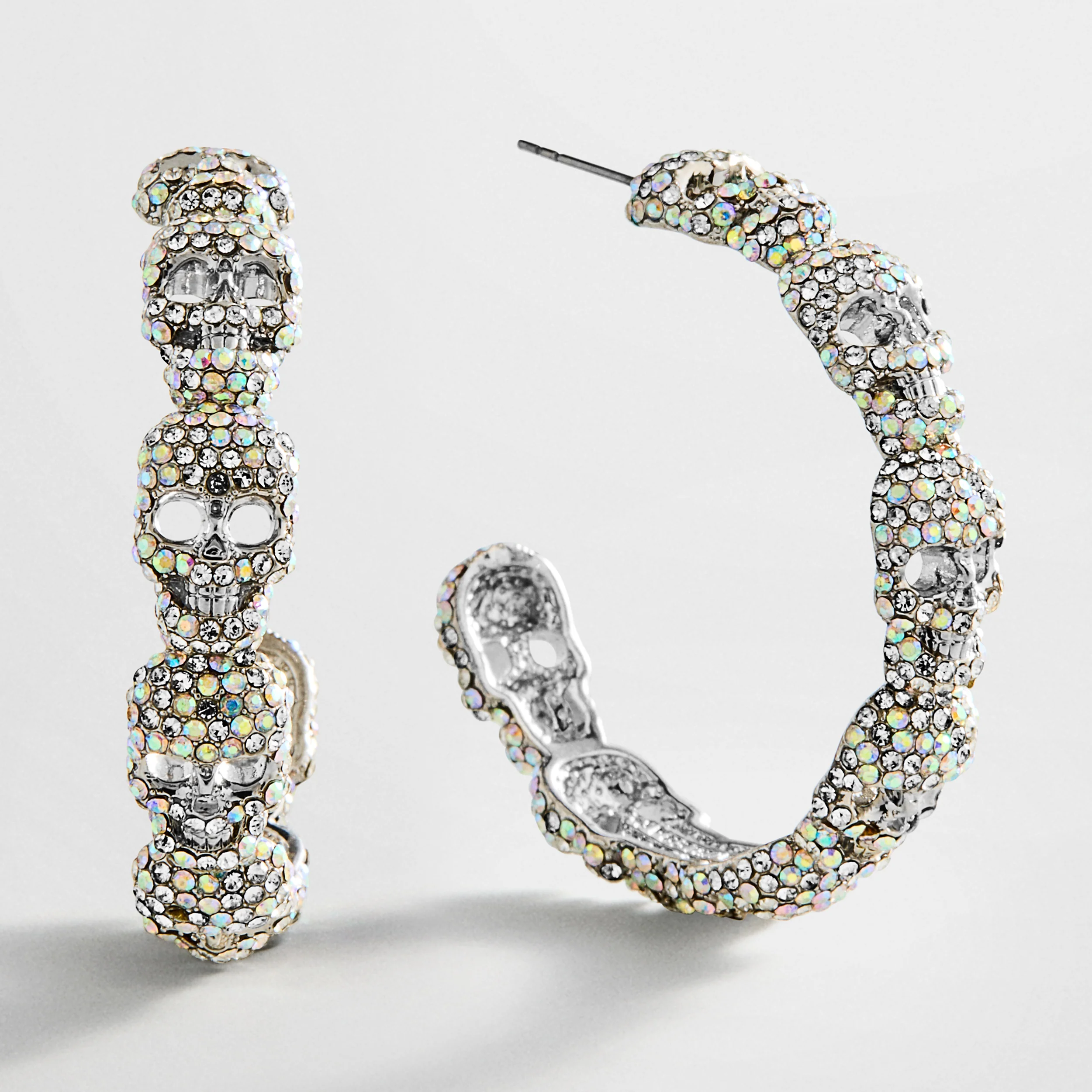 To Die For Hoop Earrings - Silver/Pavé