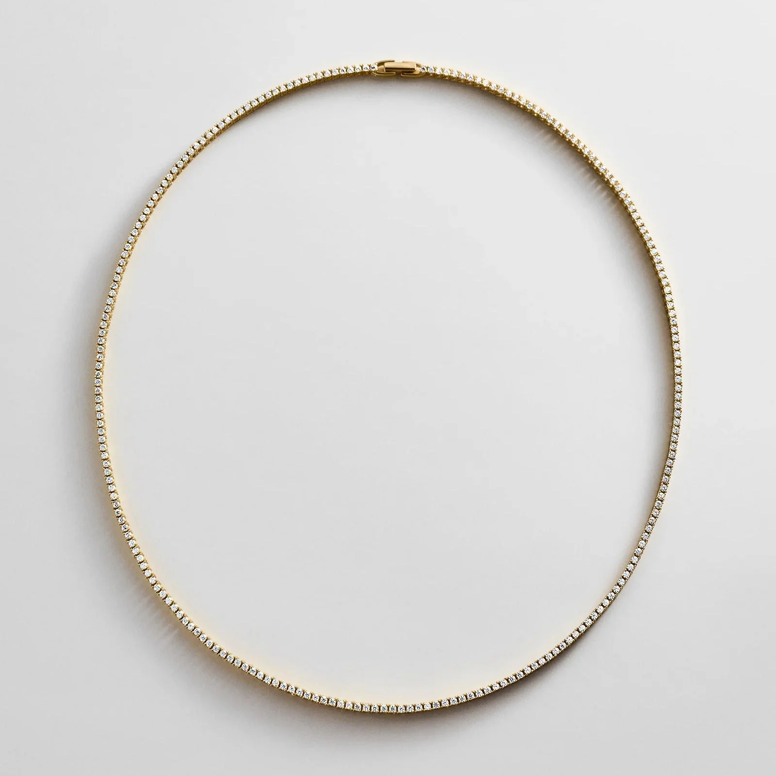 Billie Gold Tennis Necklace - Gold Plated Brass
