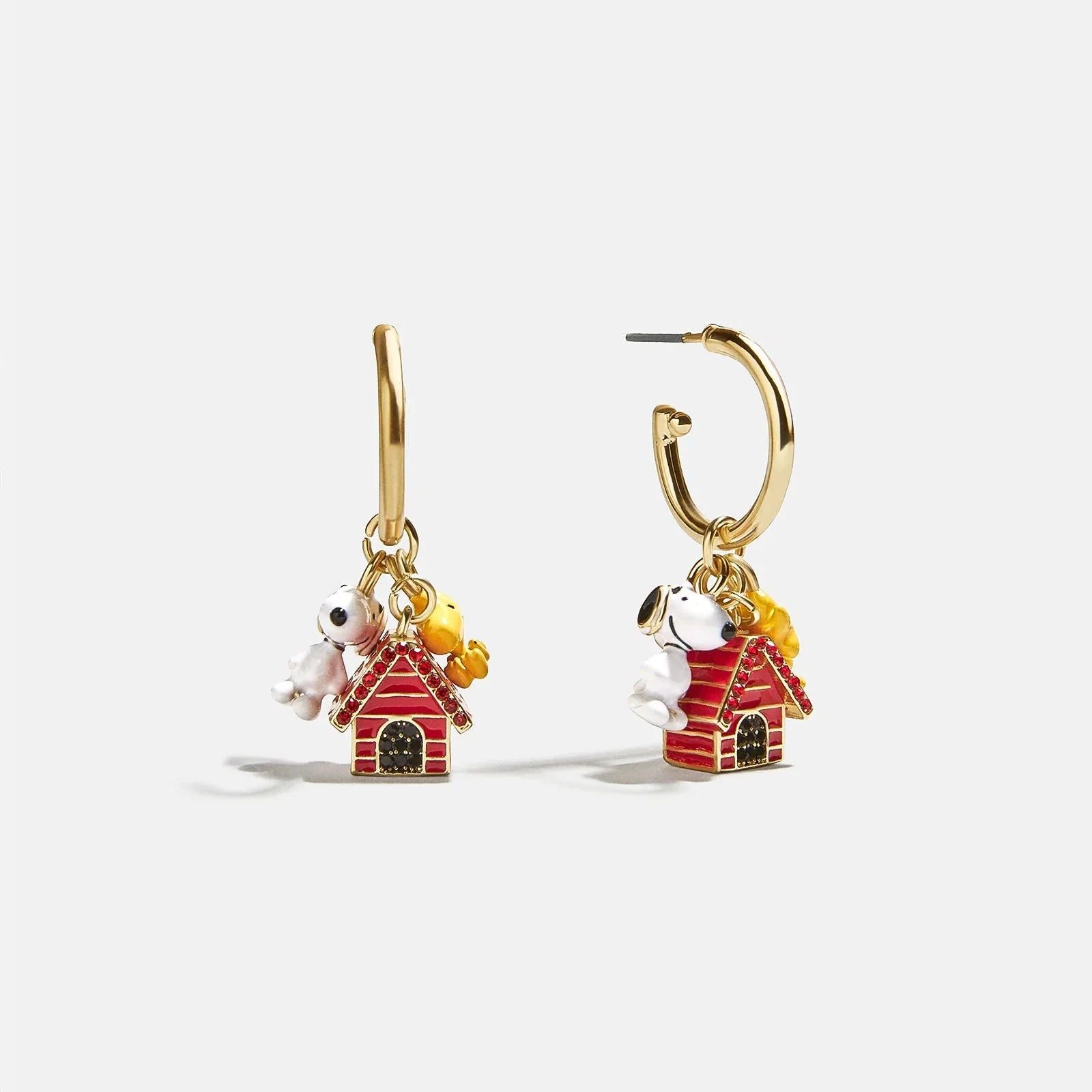 Peanuts Snoopy & Woodstock Charm Earrings - Snoopy & Woodstock