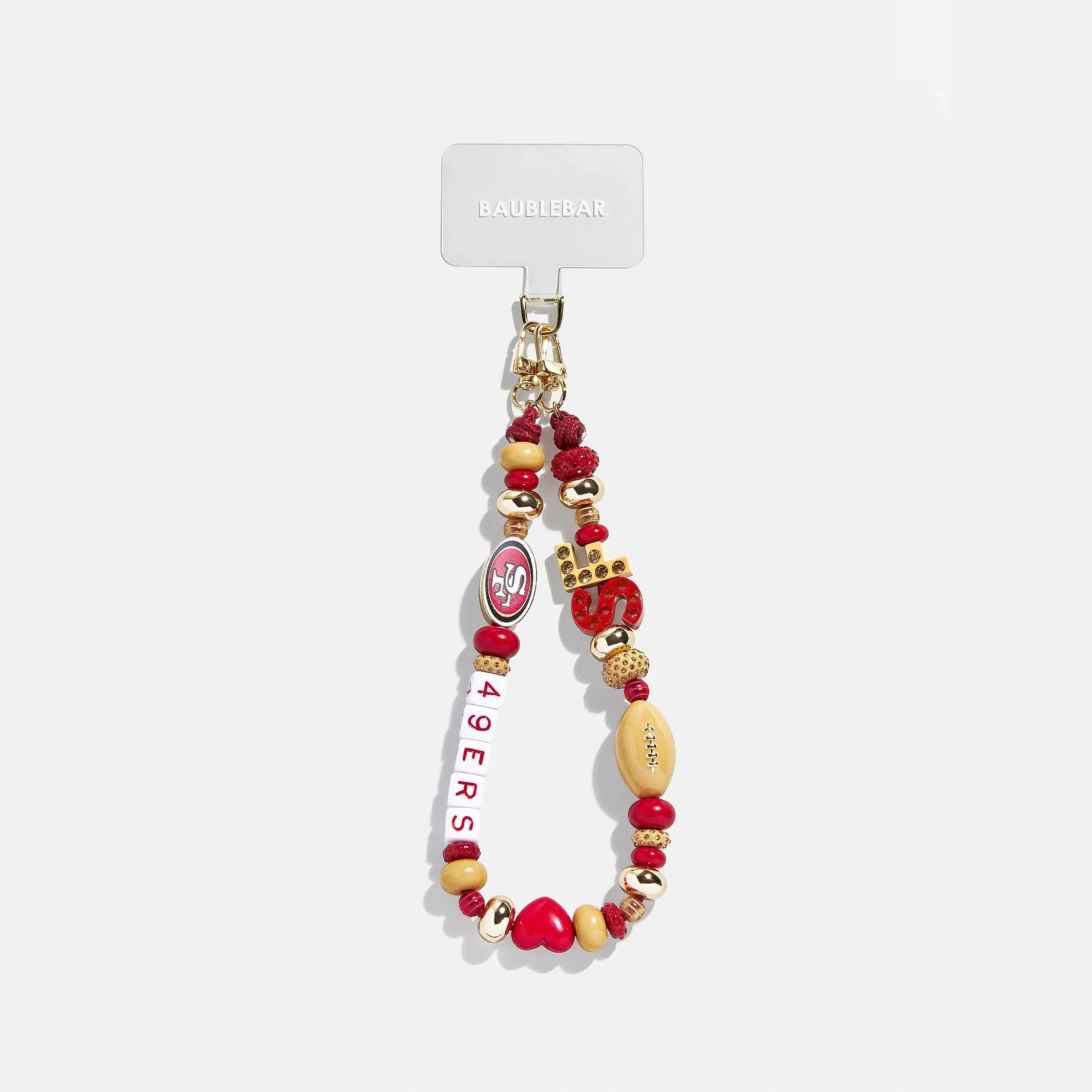 NFL Beaded Phone Charm - San Francisco 49ers