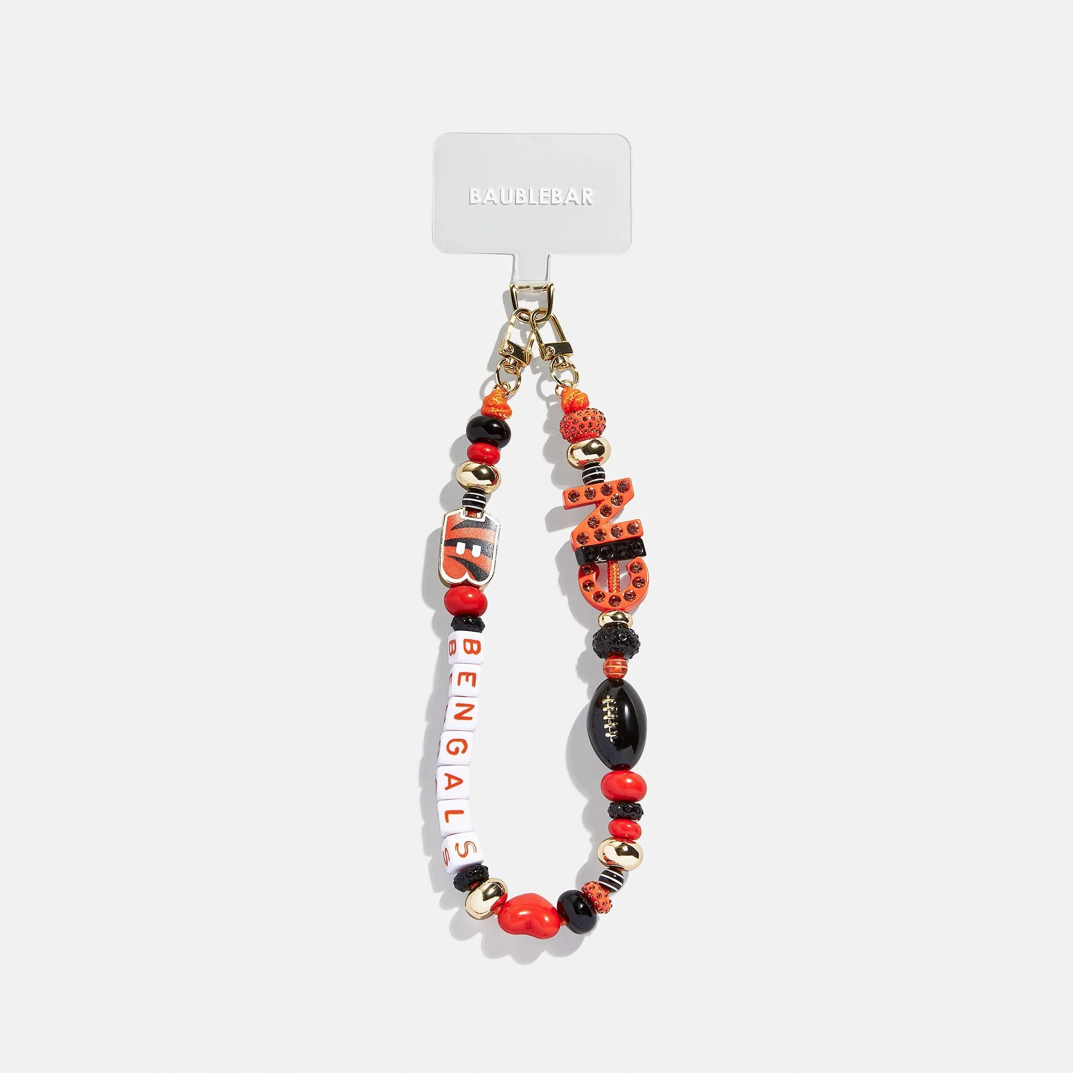 NFL Beaded Phone Charm - Cincinnati Bengals
