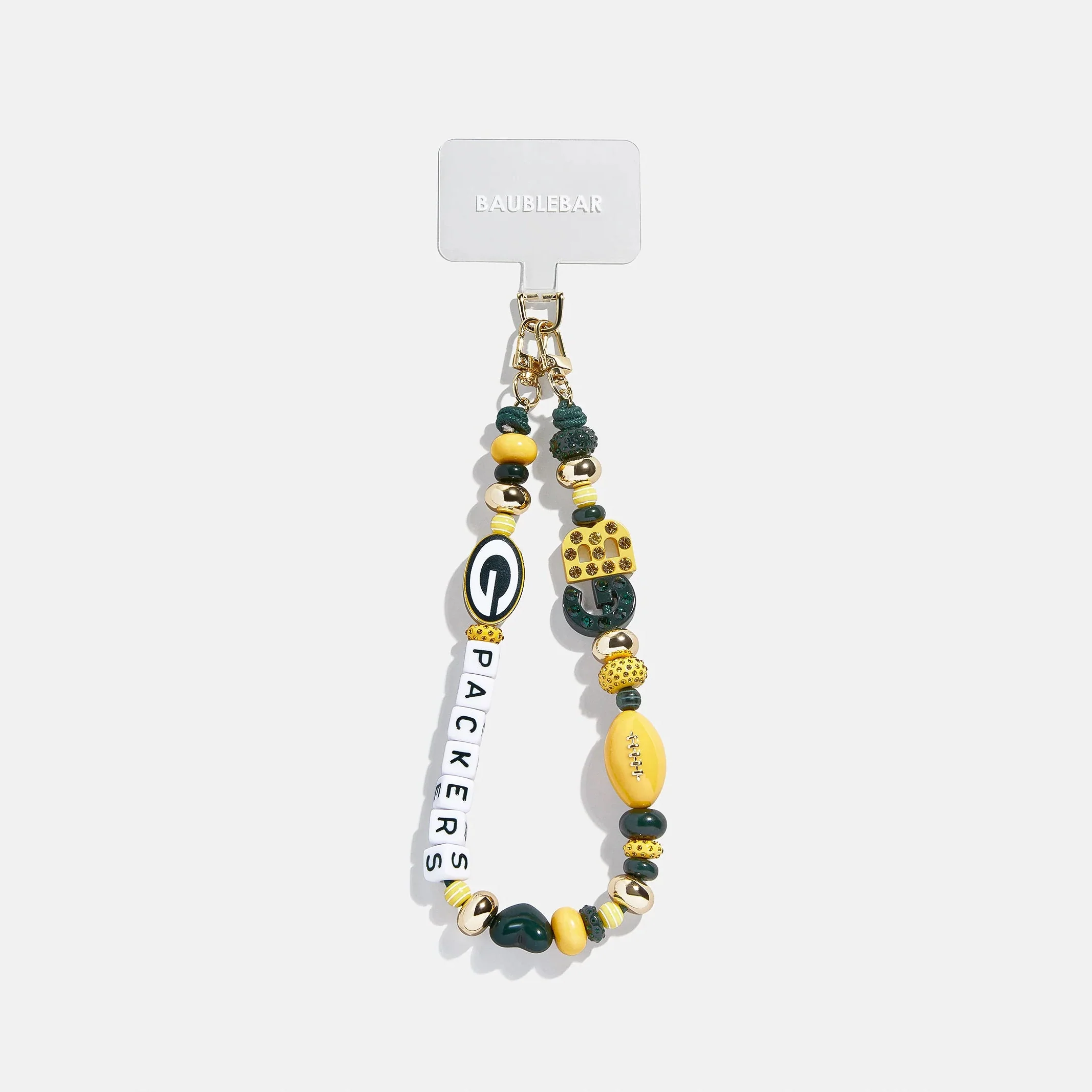 NFL Beaded Phone Charm - Green Bay Packers