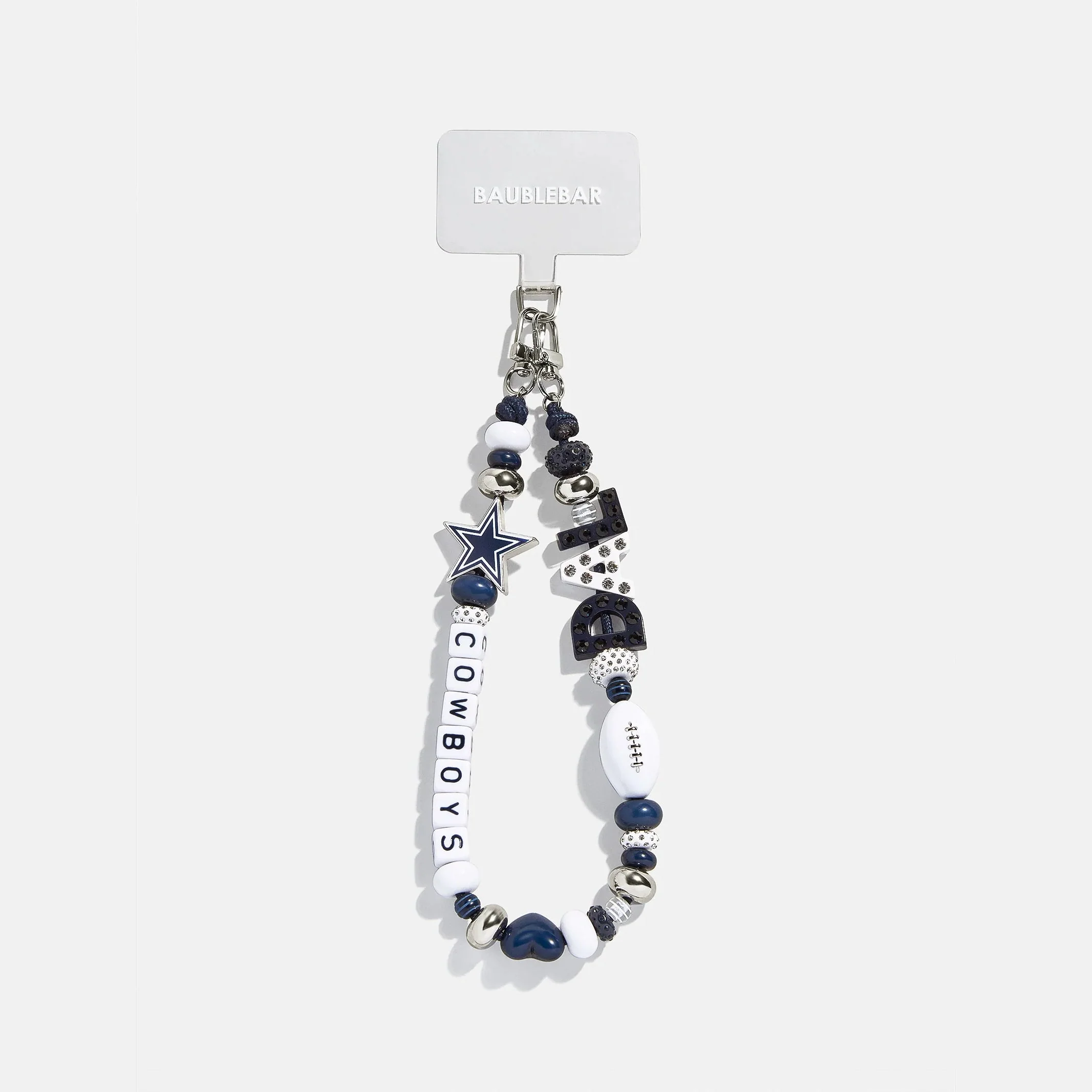 NFL Beaded Phone Charm - Dallas Cowboys