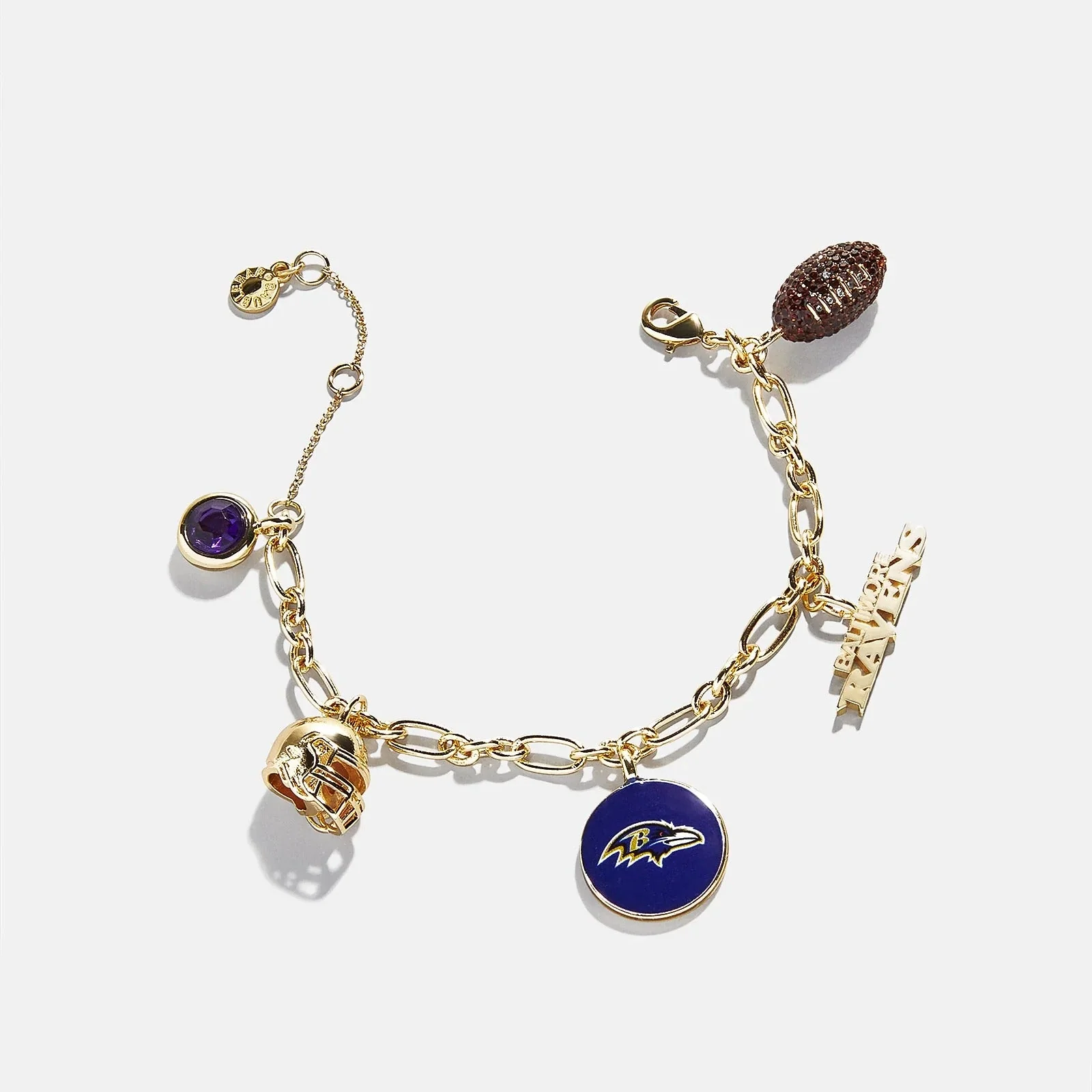 NFL Charm Bracelet - Baltimore Ravens