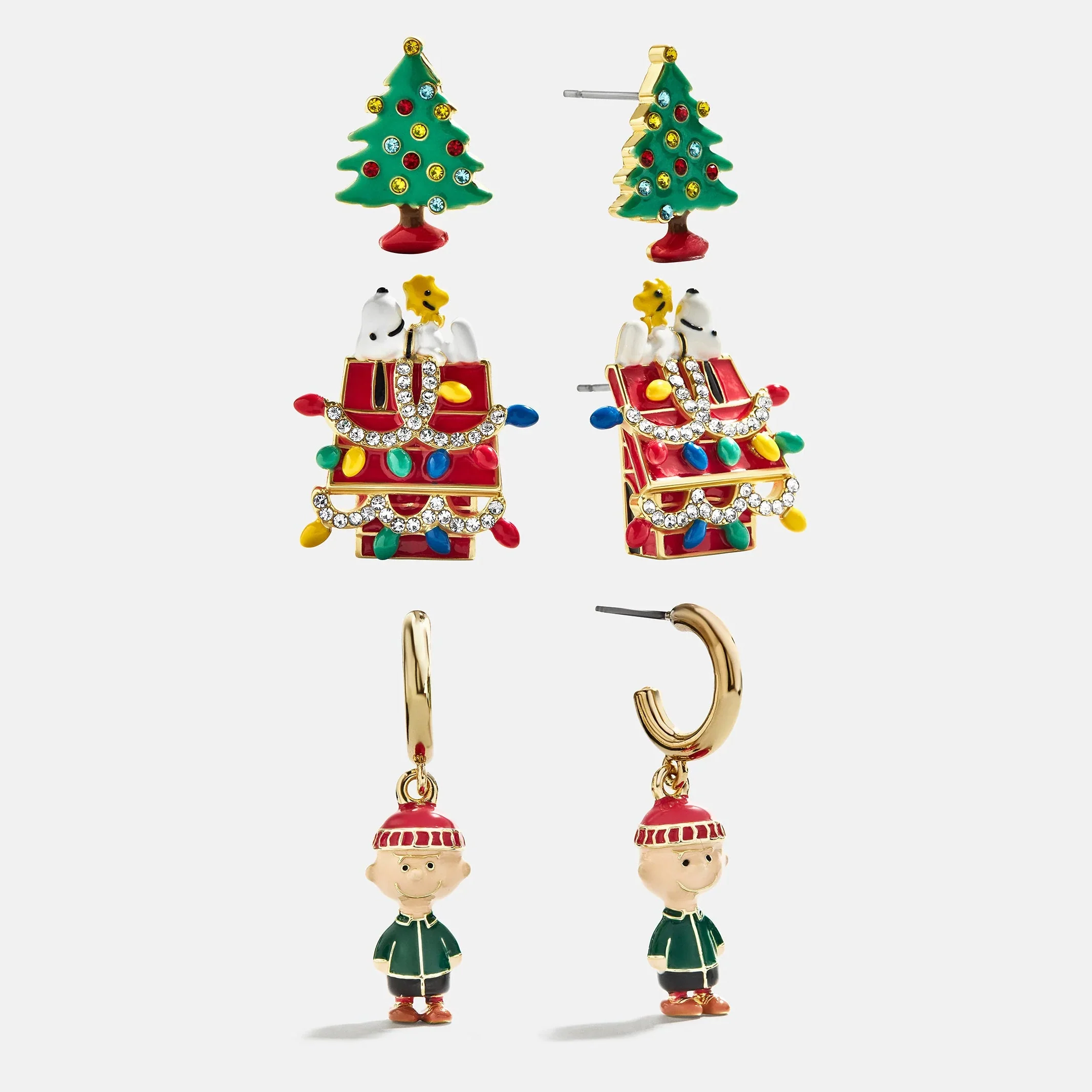 Peanuts Charlie Brown Christmas Earring Set - Multi
