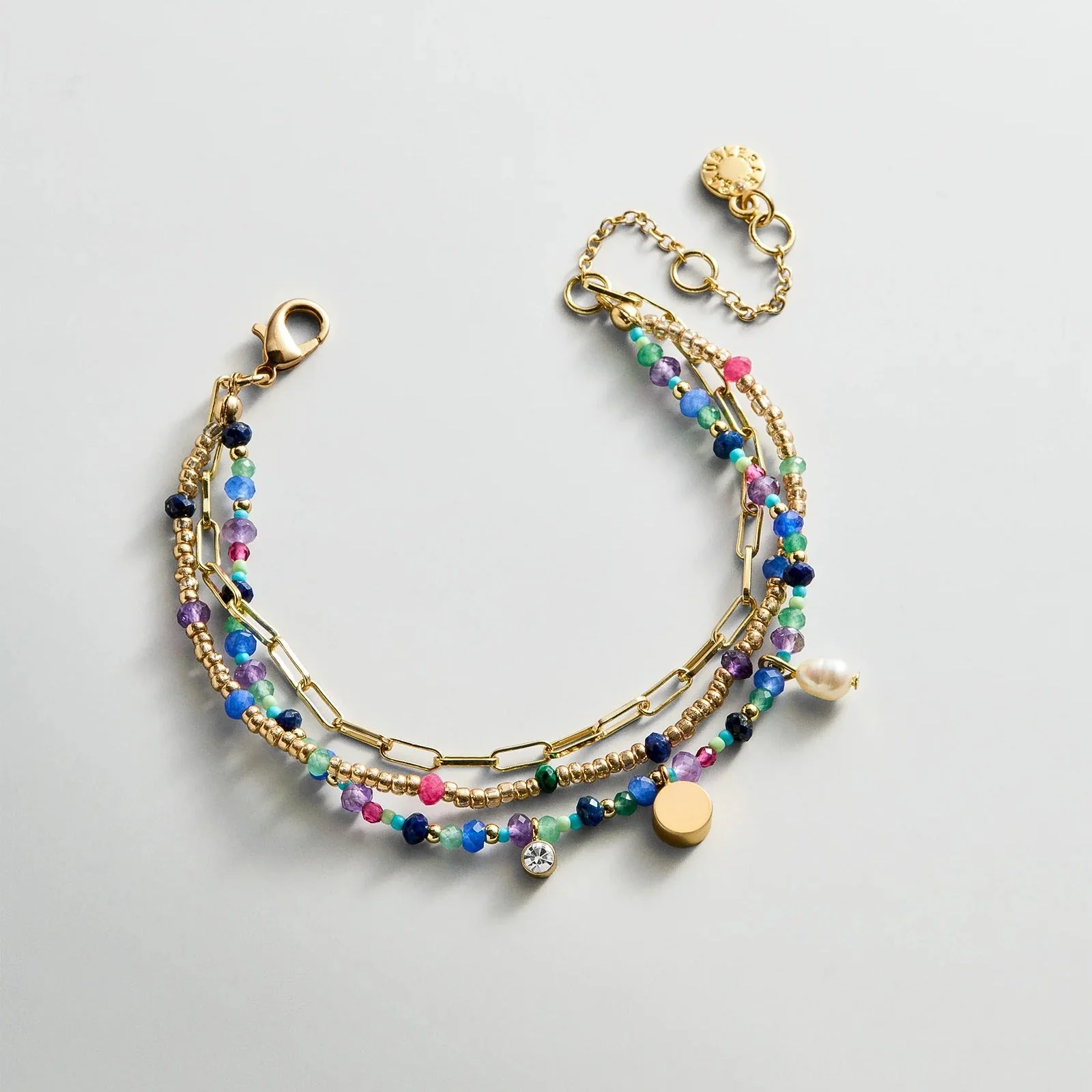 Rowan Semi-Precious Layered Bracelet - Positano