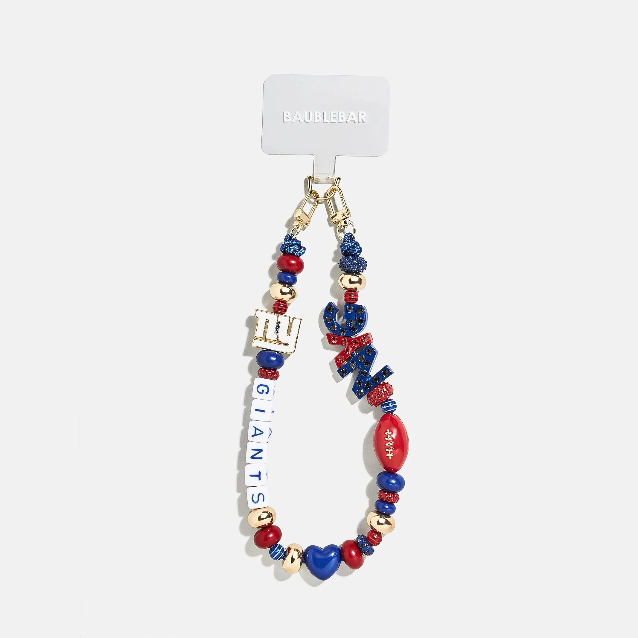 NFL Beaded Phone Charm - New York Giants