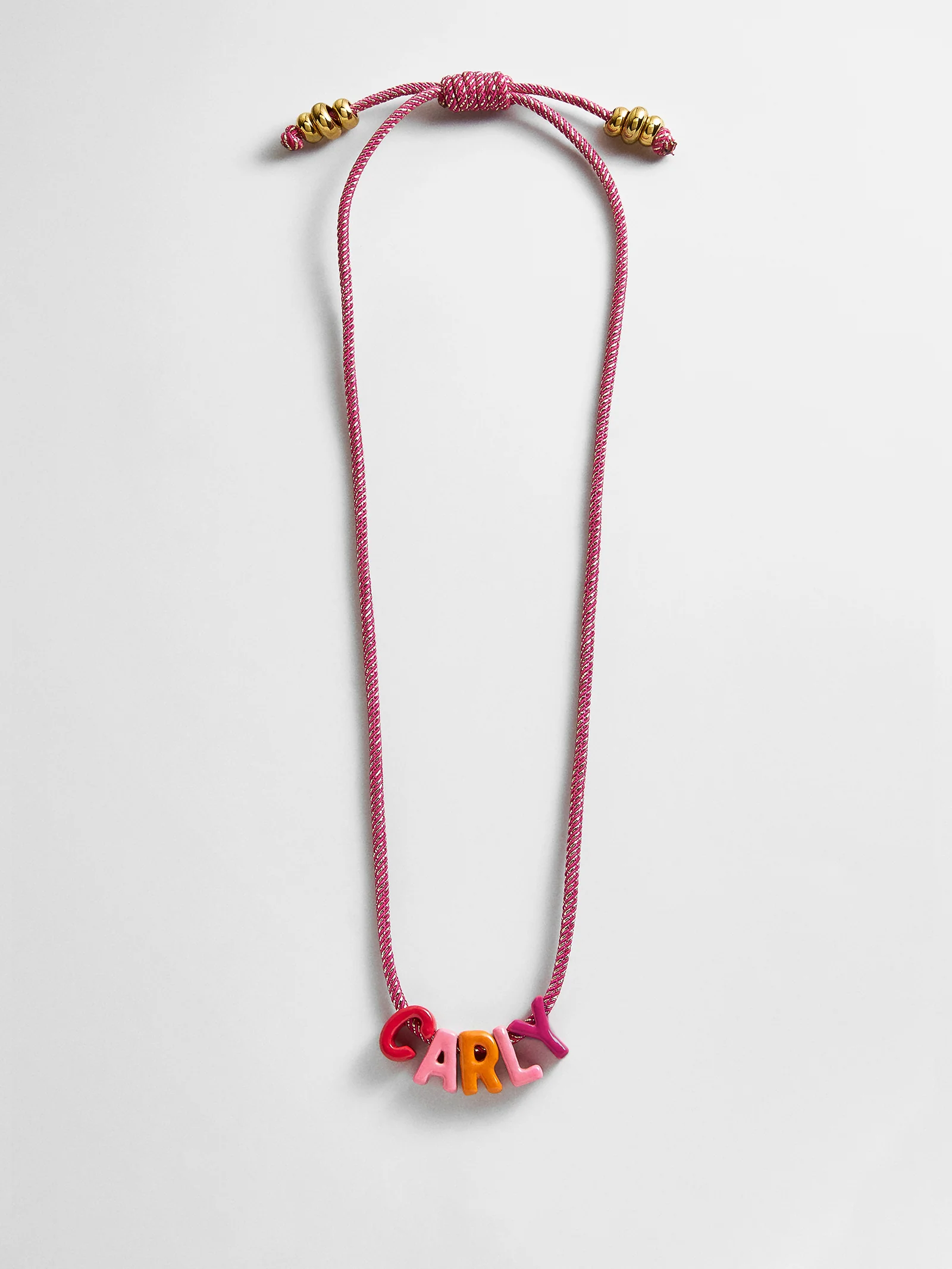 Name Drop Waterproof Kids' Custom Necklace - Pink