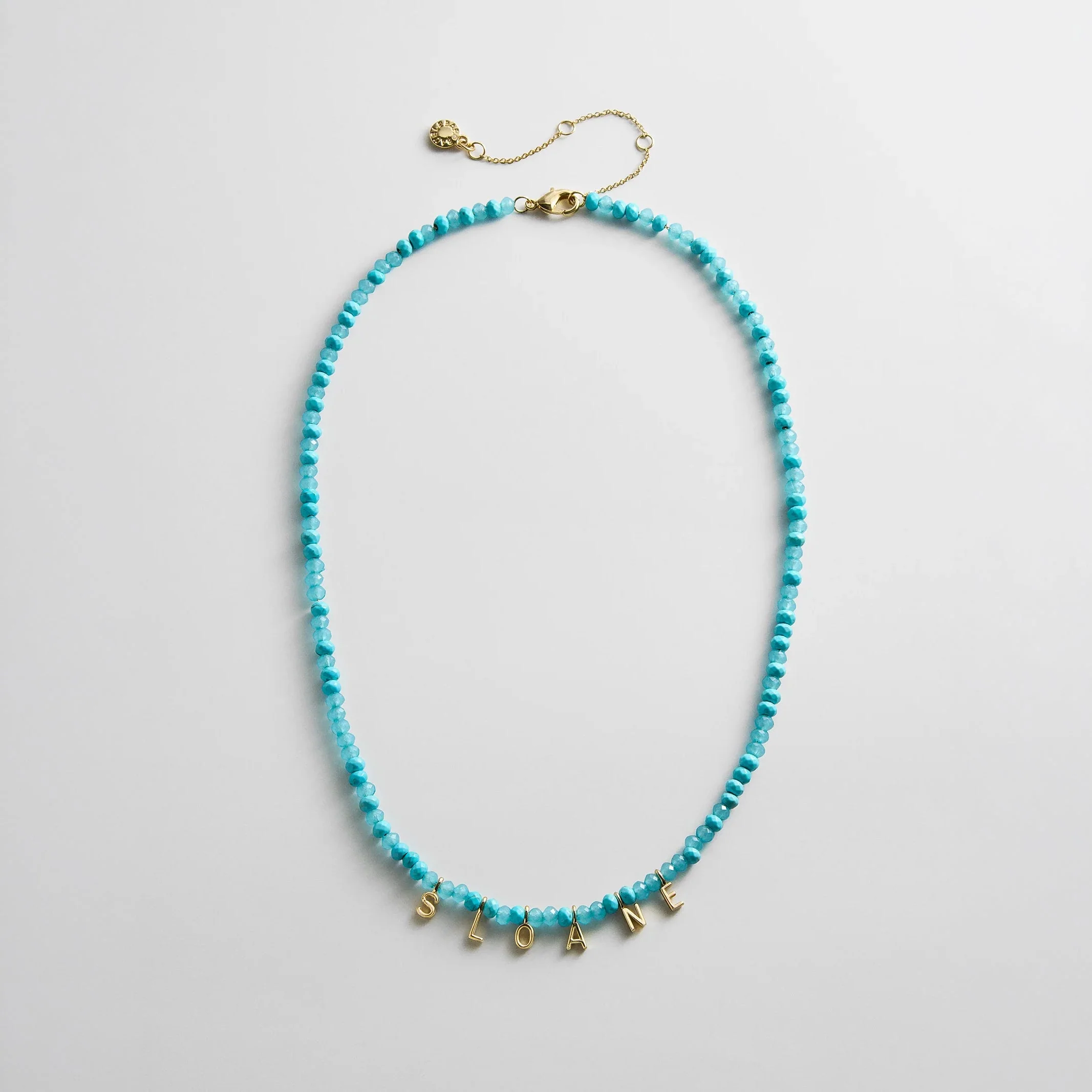 Mini Semi-Precious Custom Necklace - Turquoise