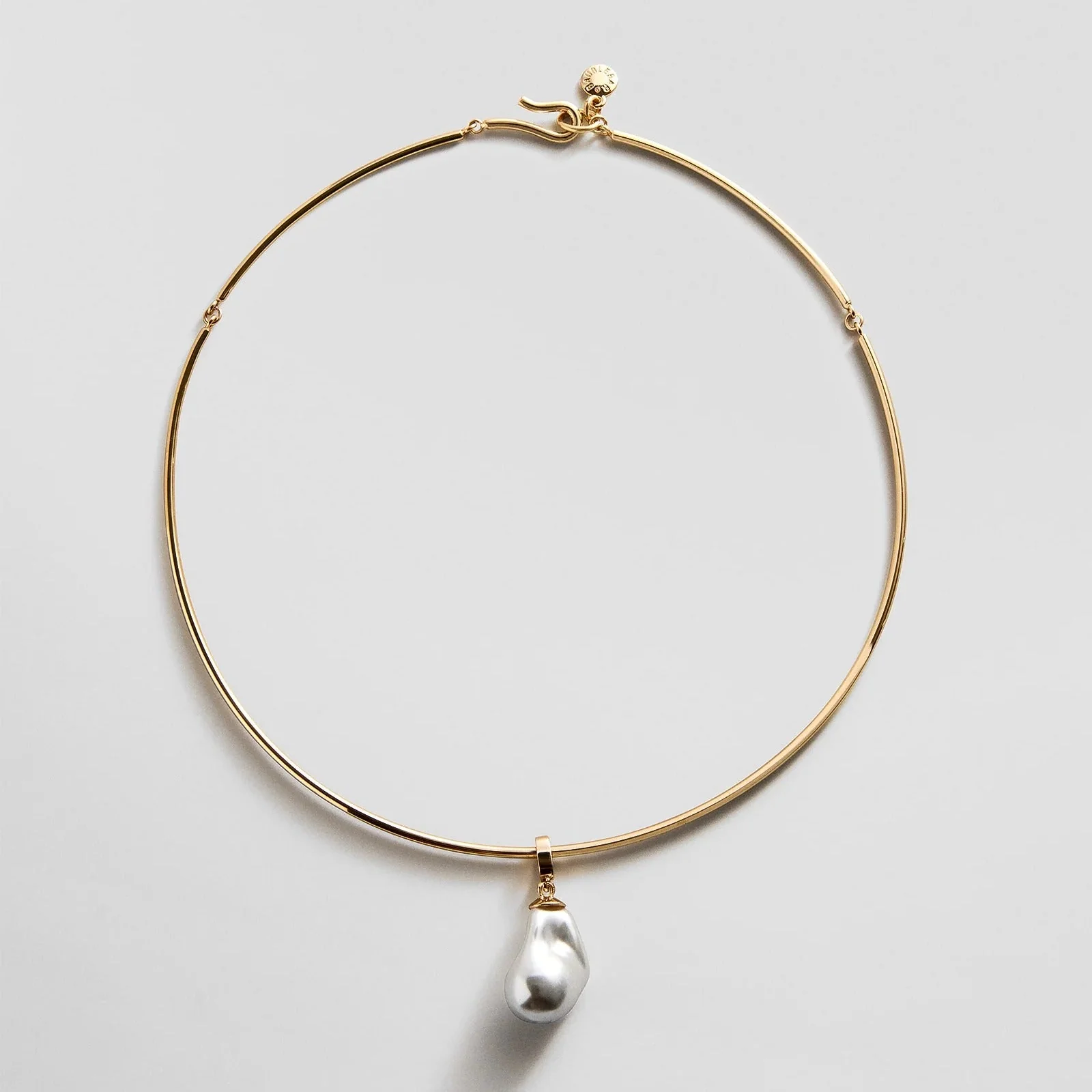 Teagan Pearl Collar Necklace - Gold/Pearl