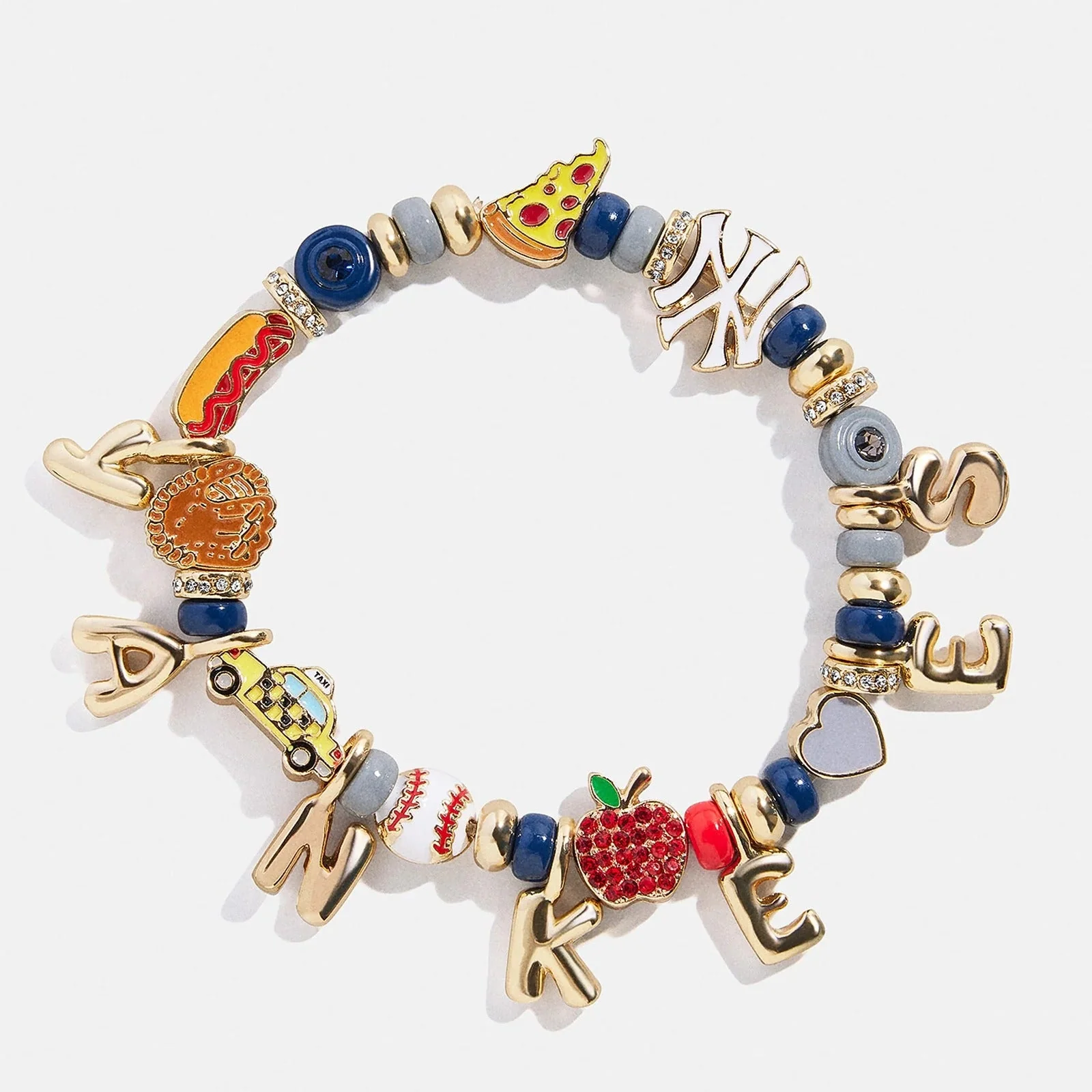 MLB Motif Beaded Bracelet - New York Yankees