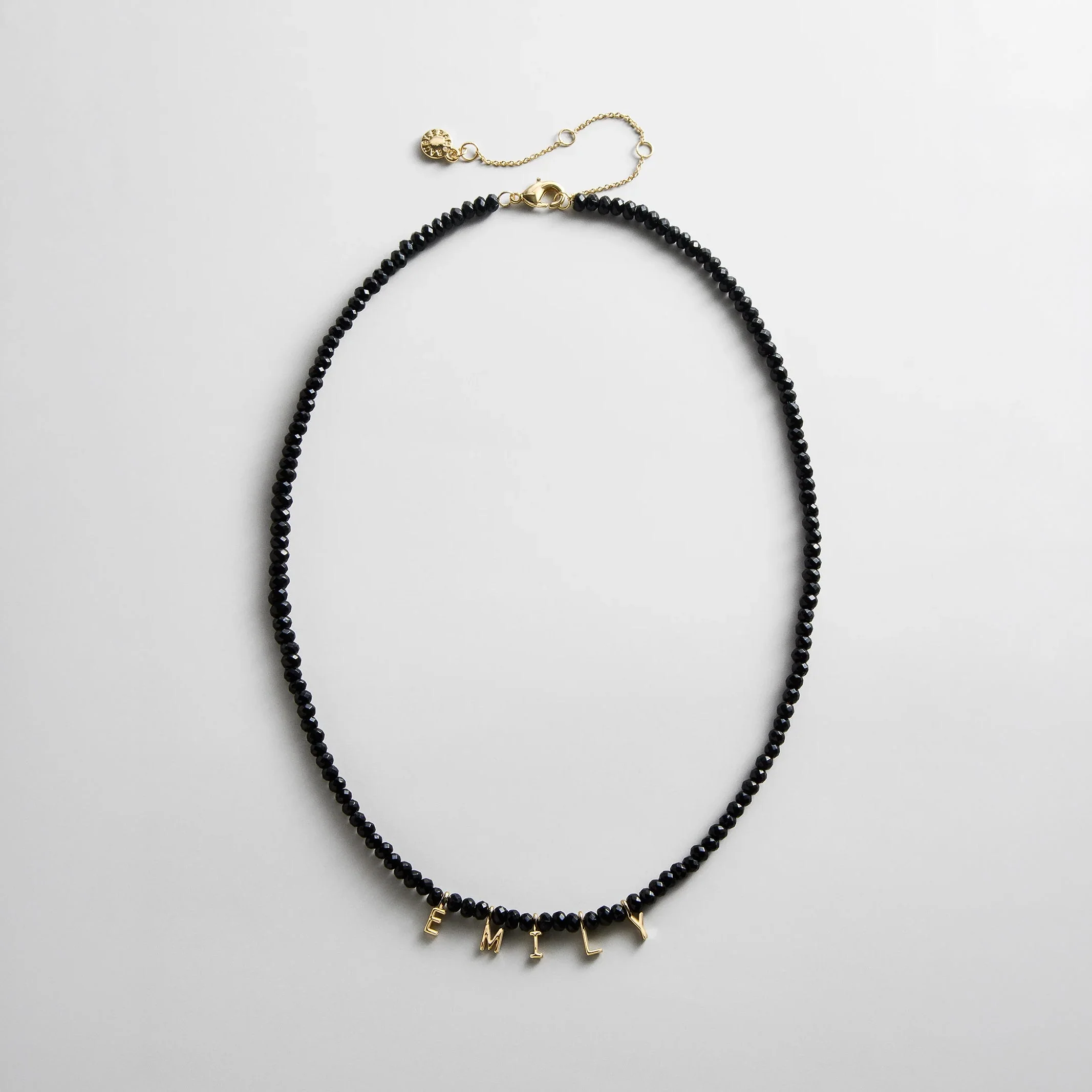 Mini Semi-Precious Custom Necklace - Onyx