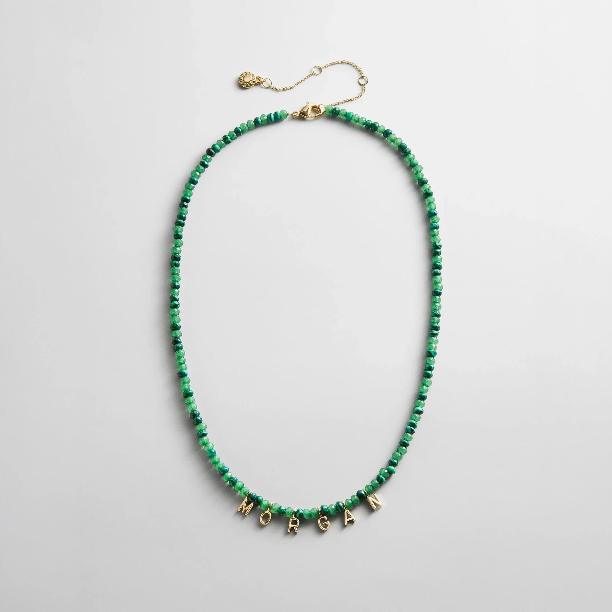 Mini Semi-Precious Custom Necklace - Malachite