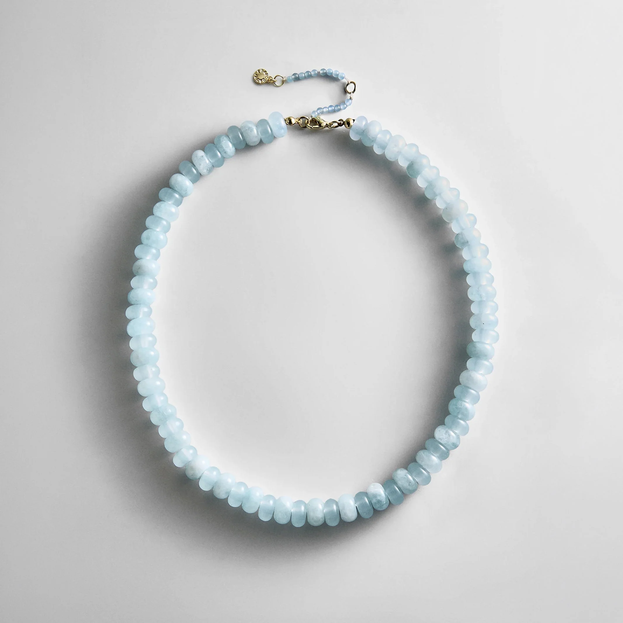 Joyce Semi-Precious Beaded Necklace - Blue Lace Agate