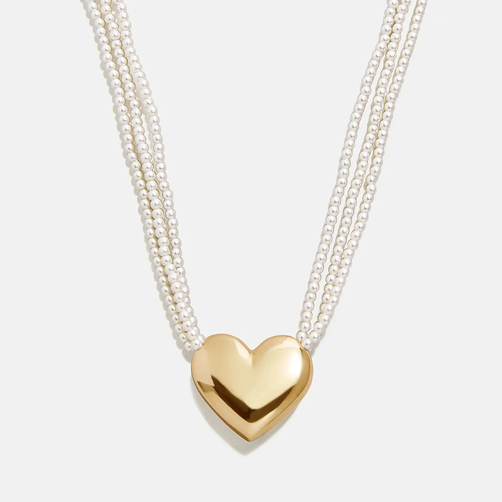 Millie Kids' Bubble Heart Necklace - Gold/Pearl